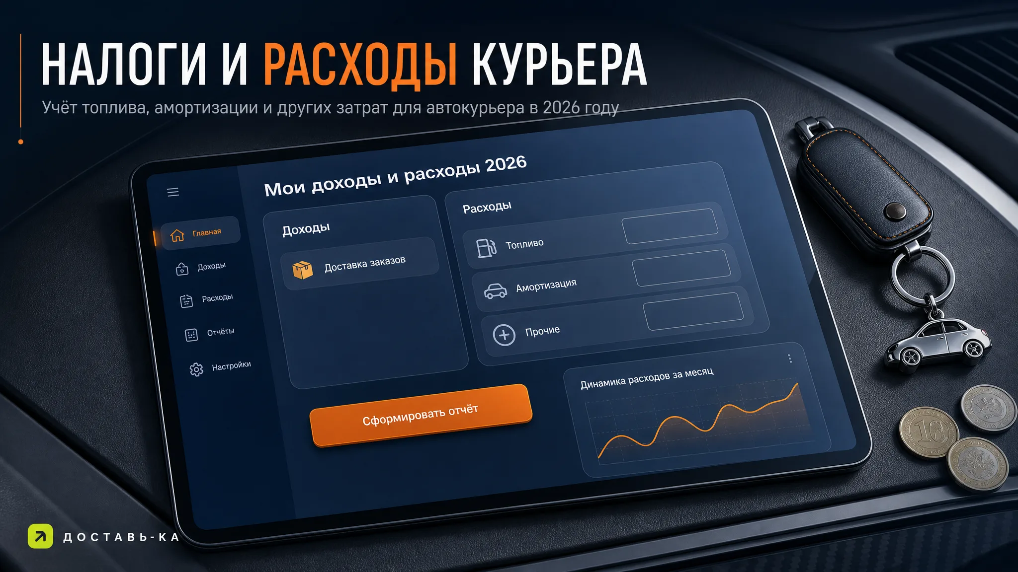 Автокурьер: как учитывать налоги, амортизацию и топливо в 2026 году