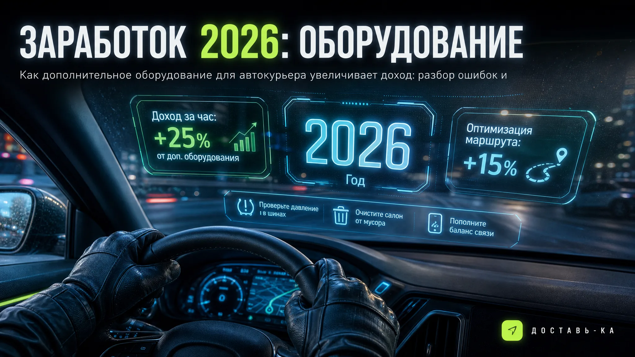 Оборудование для автокурьера: как увеличить заработок в 2026 году