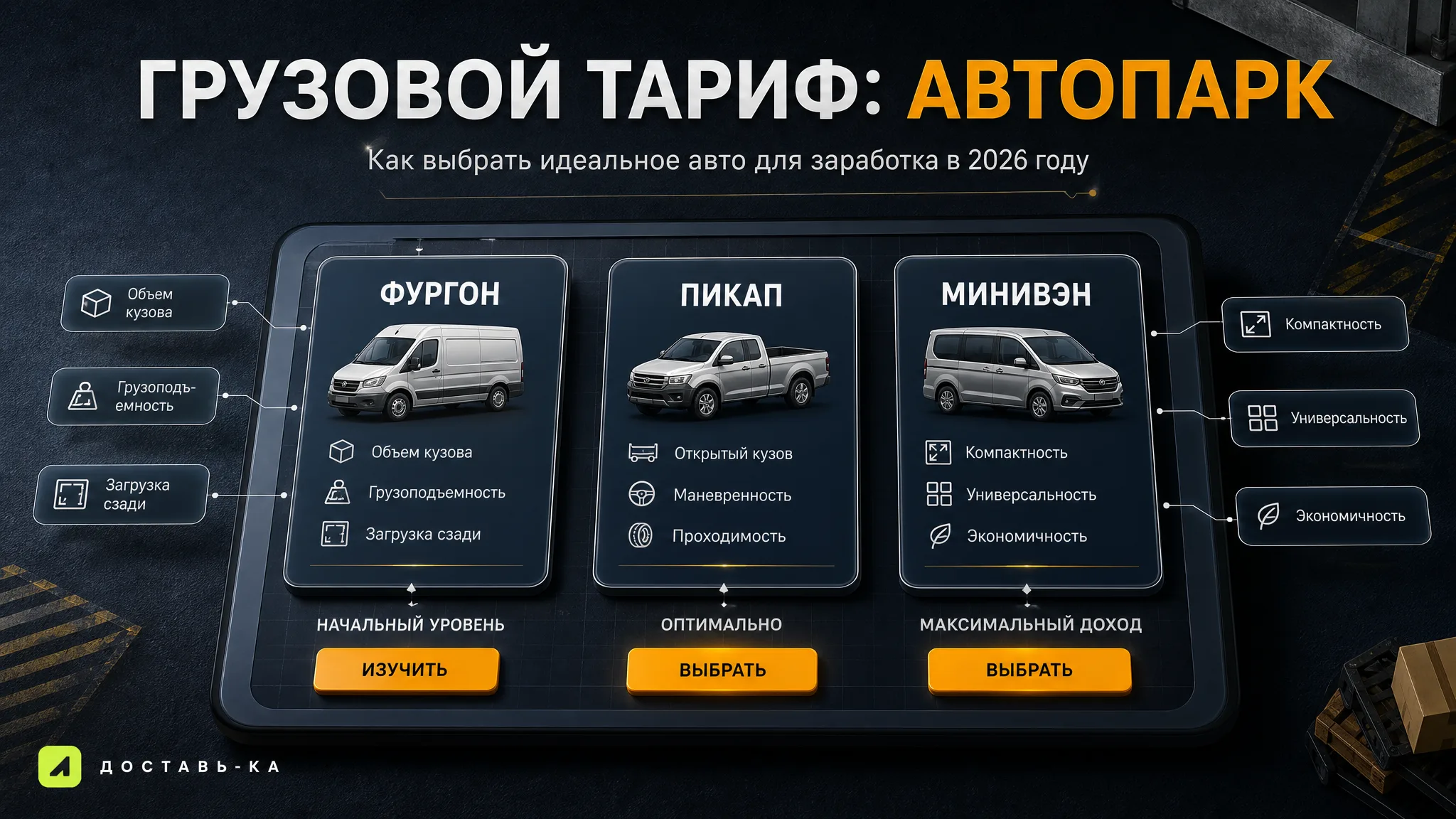 Какое авто для грузового тарифа выбрать в 2026 году: обзор моделей