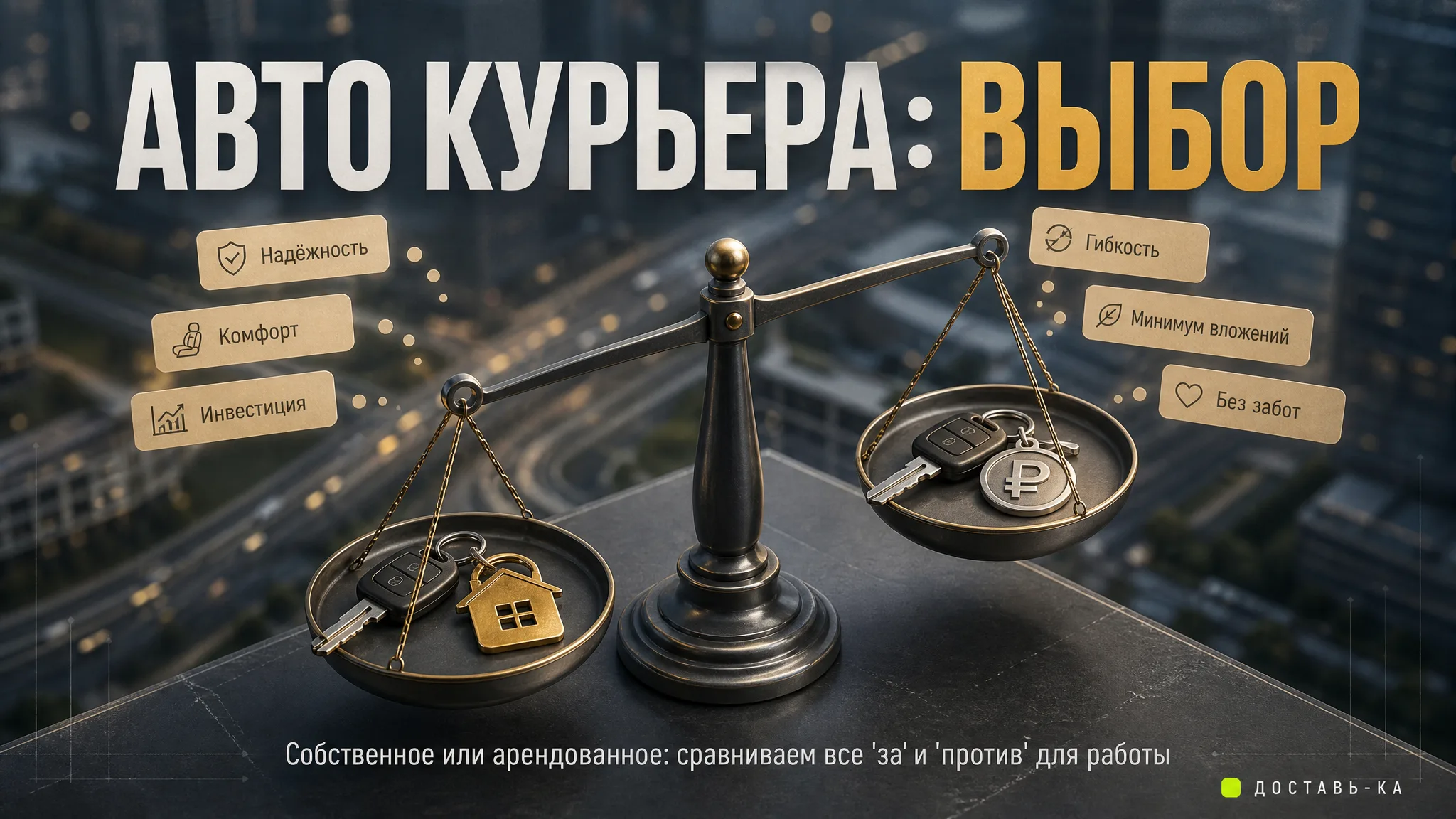 Авто курьера: арендованное или свое — что выгоднее в 2026 году?