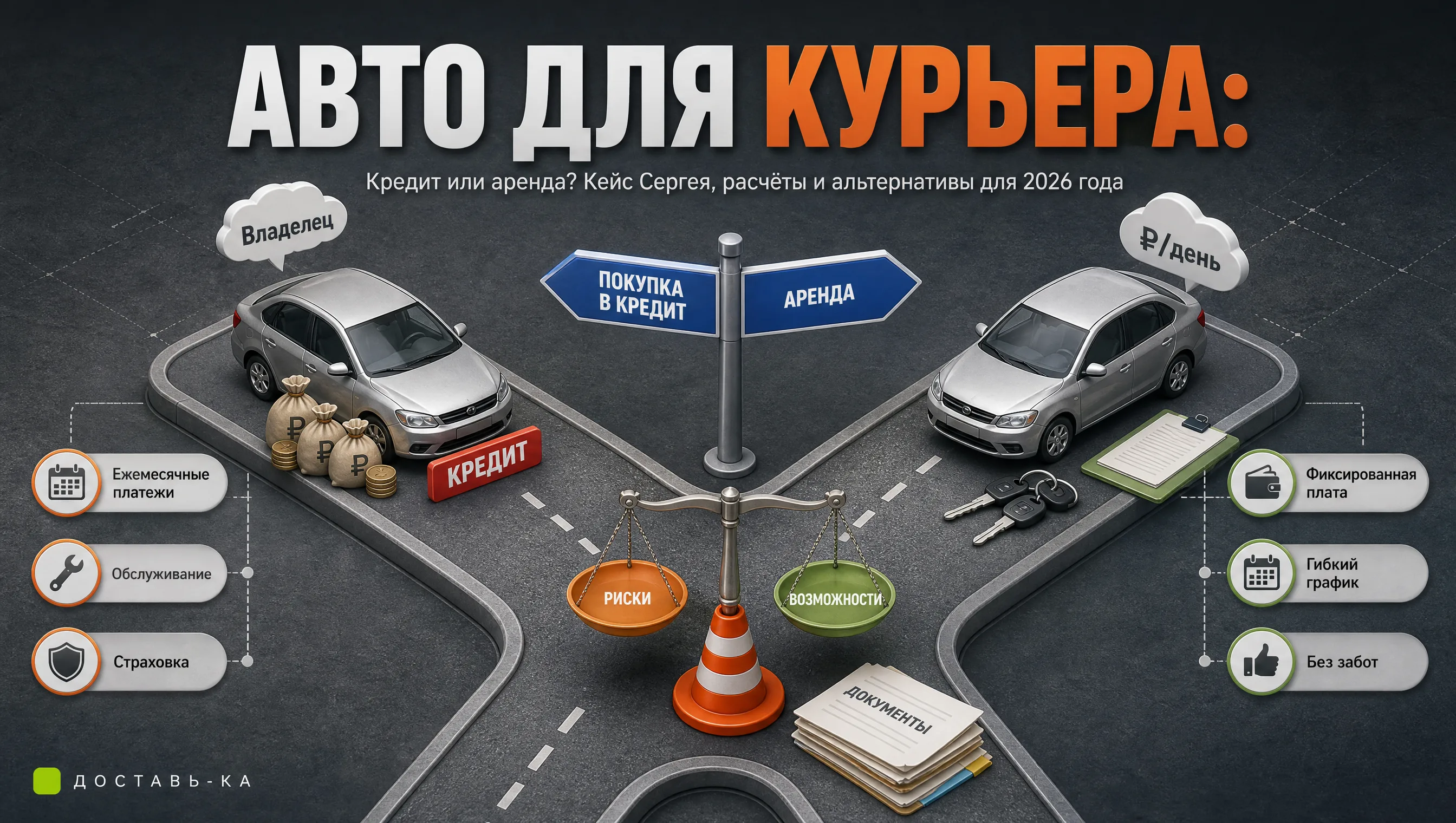 Взять машину в кредит для работы курьером в 2026 году: Стоит ли?