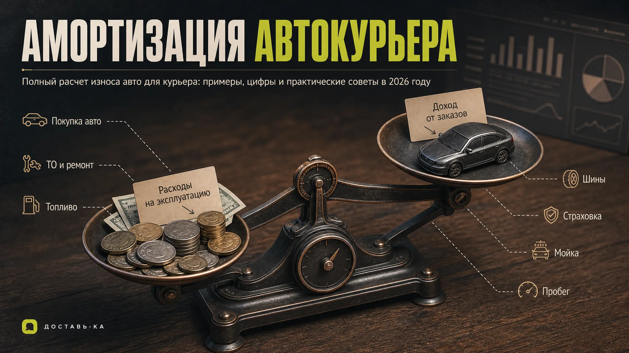 Амортизация машины автокурьера и учет расходов на износ в 2026 году