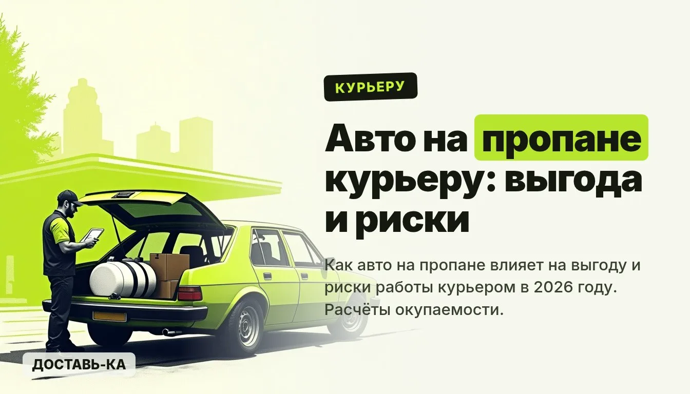 Авто на пропане для курьера: выгода, риски, окупаемость в 2026 году