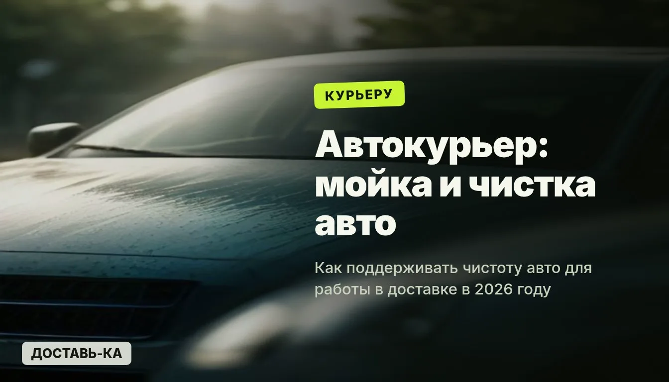 Автокурьер: мойка и чистка авто для работы в доставке в 2026 году