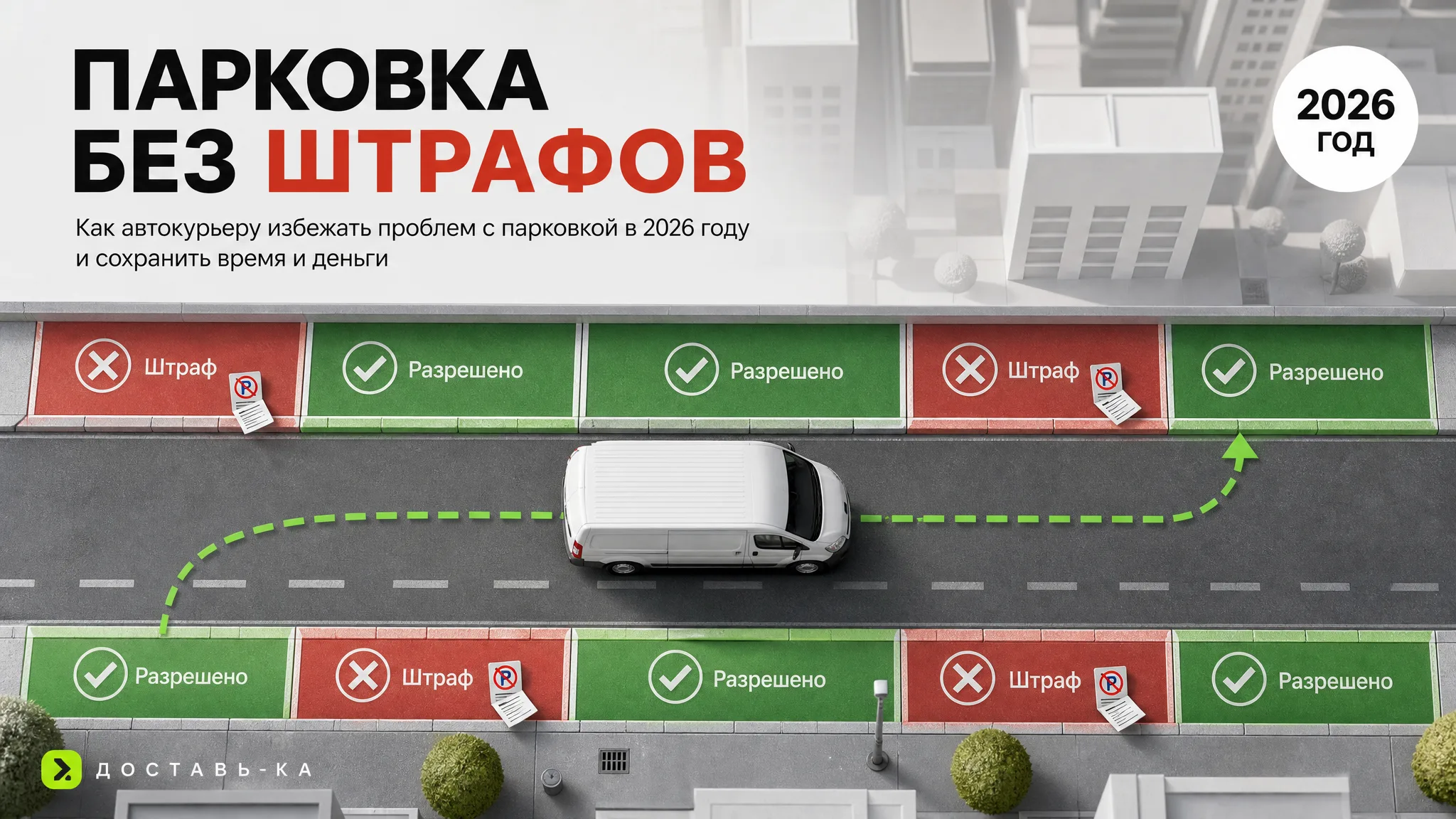Автокурьер: парковка без штрафов — как избежать проблем в 2026 году