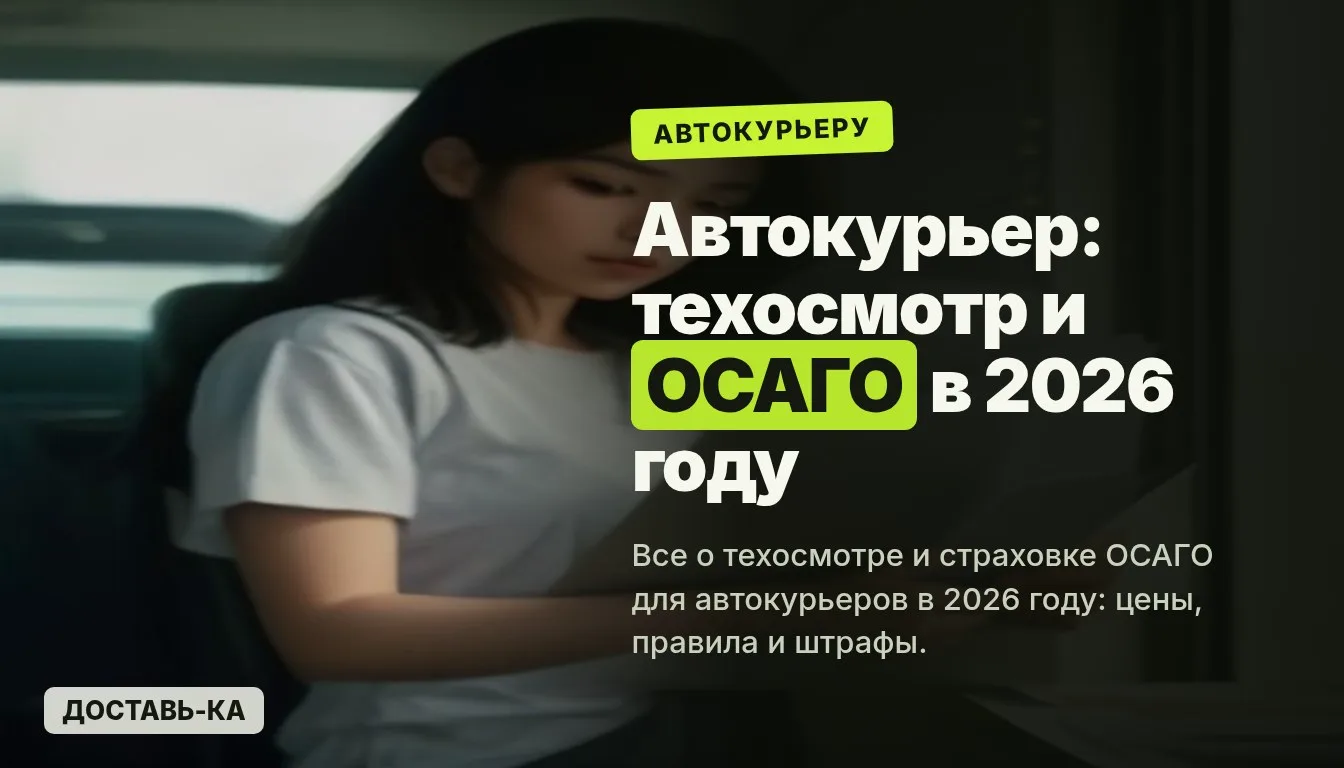 Автокурьер: техосмотр и страховка ОСАГО – что нужно знать в 2026 году