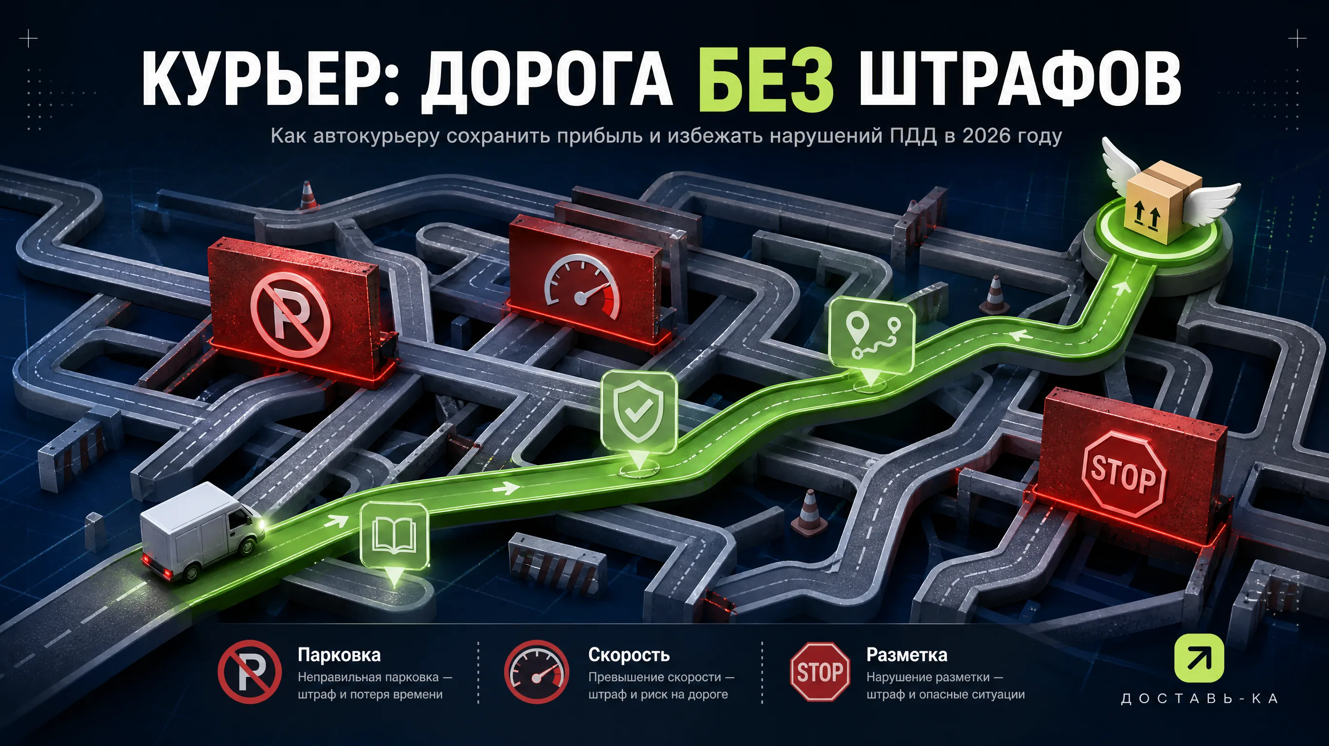 Автокурьер: частые штрафы ПДД и как их избежать в 2026 году