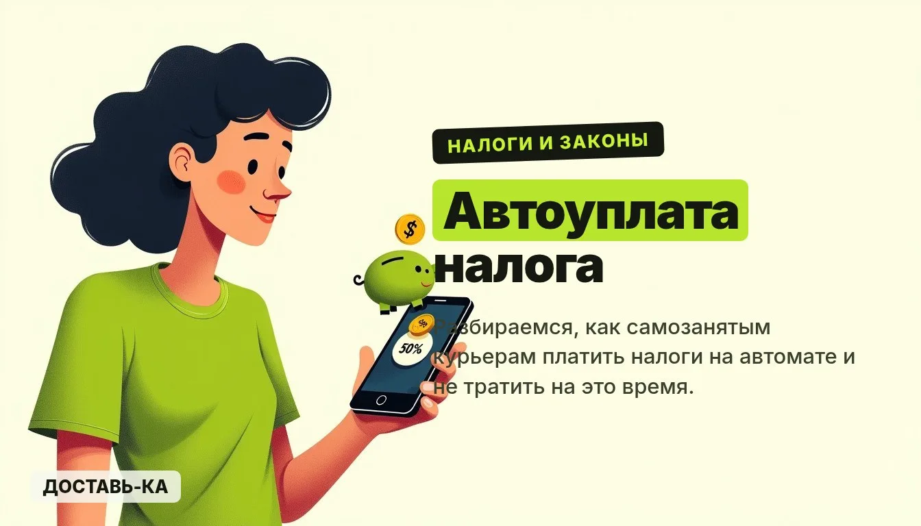 Автоуплата налога самозанятого курьера: как это работает в 2026 году