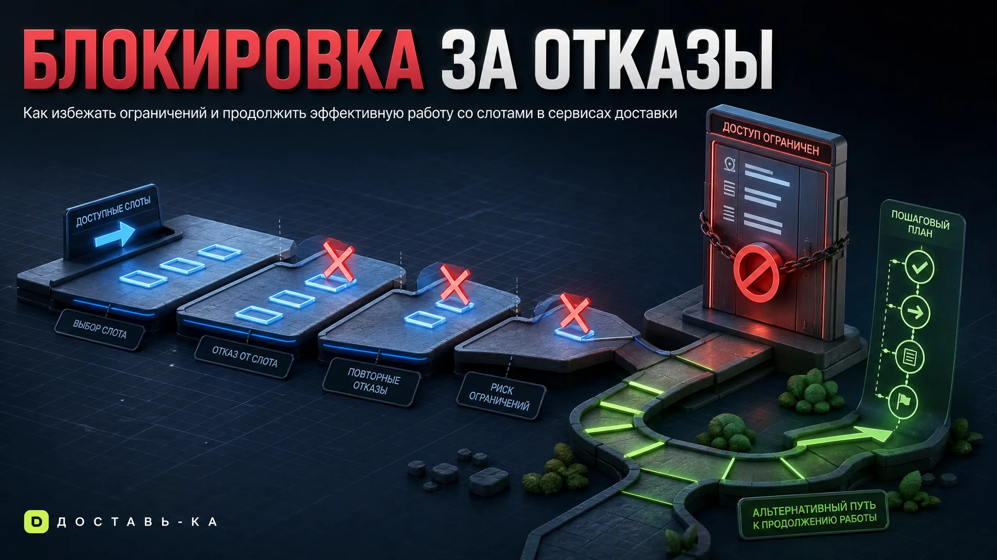 Блокировка курьера за отказы от слотов: причины и как избежать в 2026 году