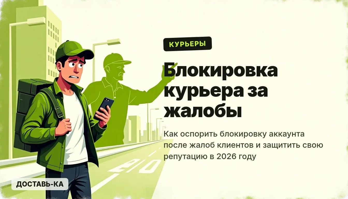 Блокировка курьера за жалобы клиентов: что делать в 2026 году