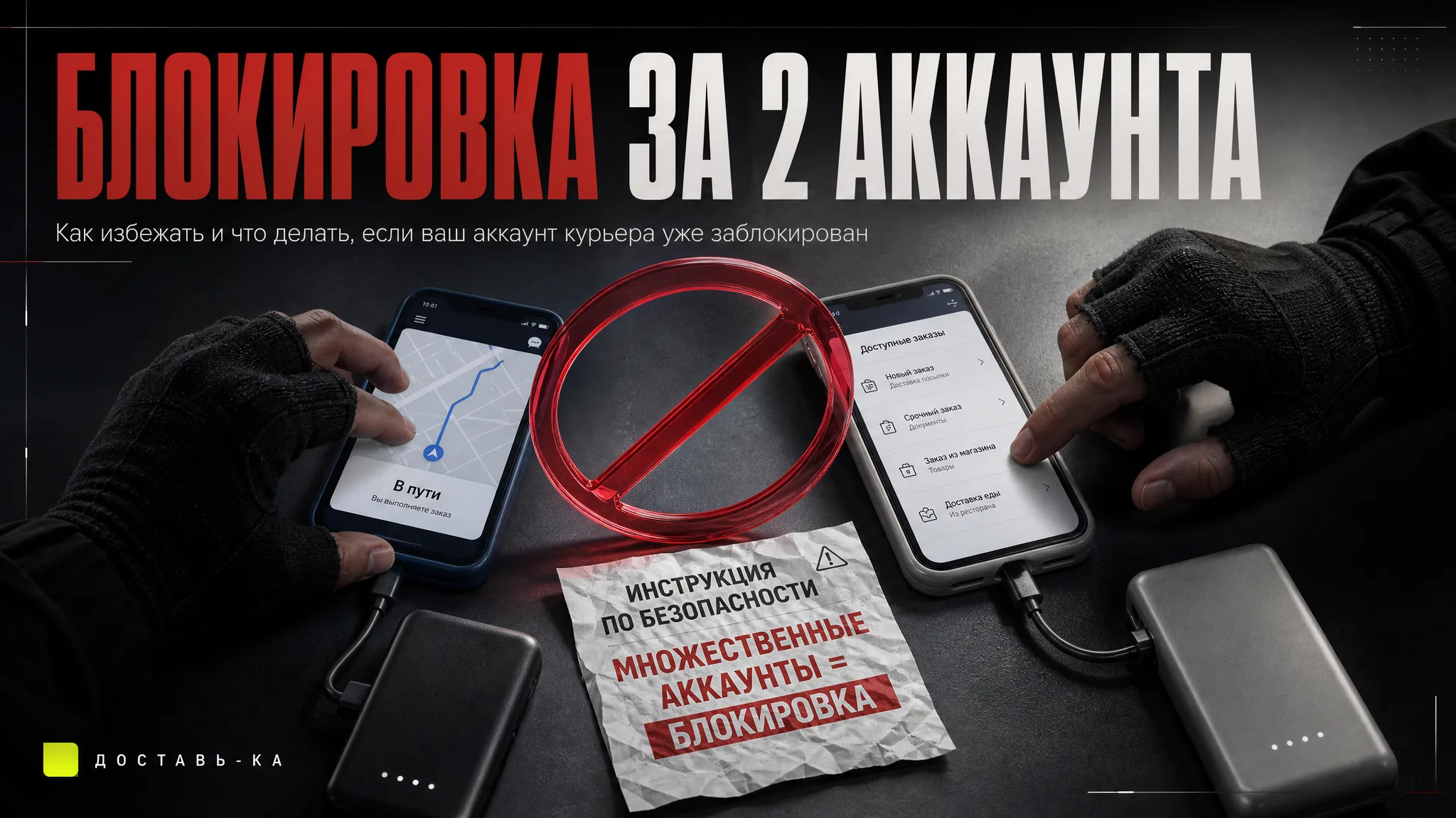 Блокировка за несколько аккаунтов курьера на устройстве в 2026 году
