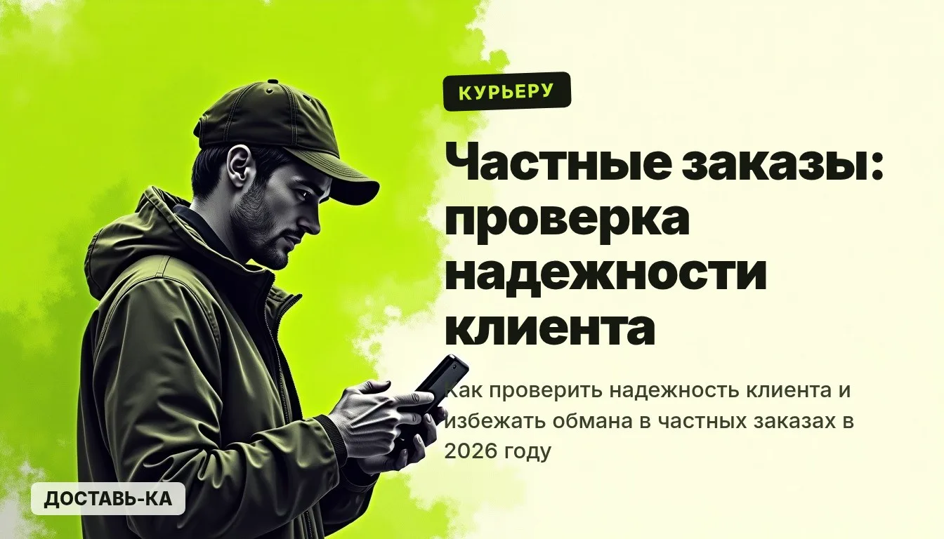 Частные заказы: как курьеру проверить надежность клиента в 2026 году
