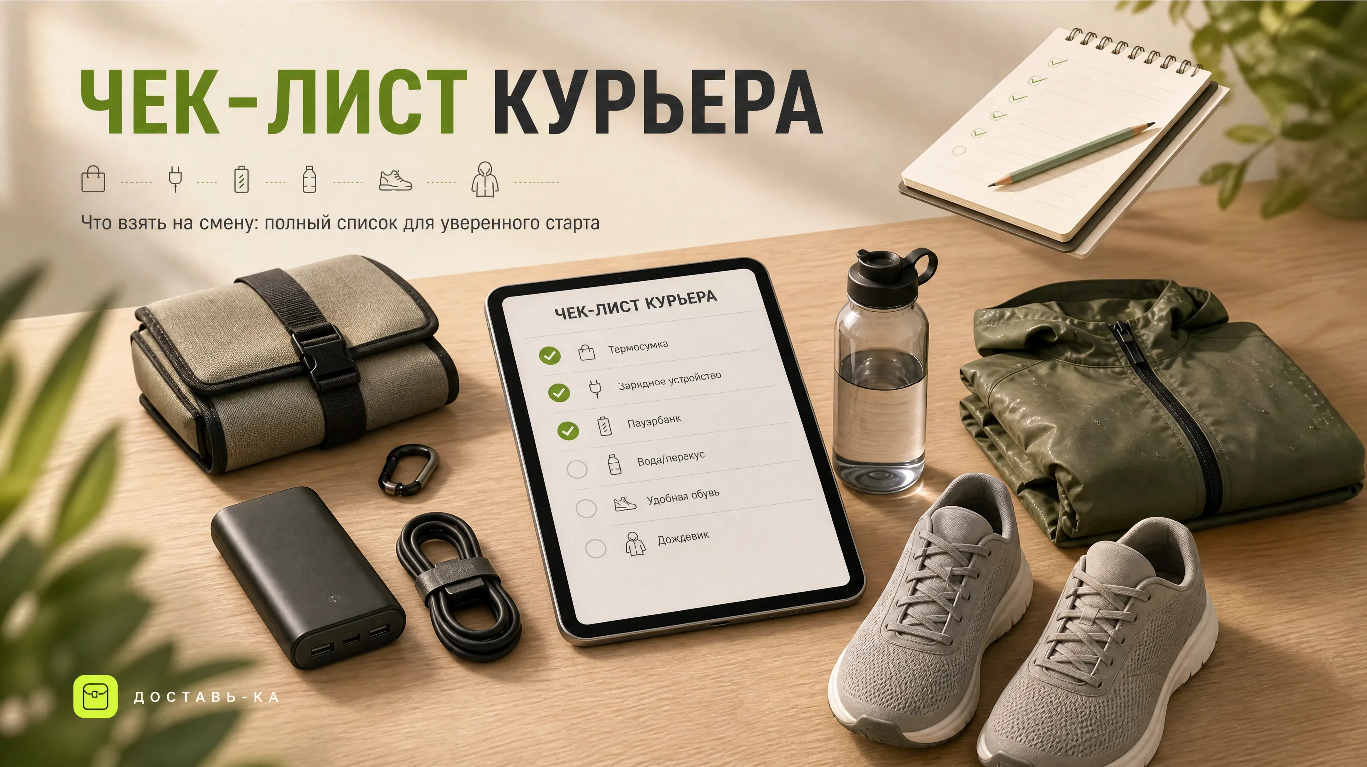 Что взять курьеру на первую смену: полный чек-лист 2026 года