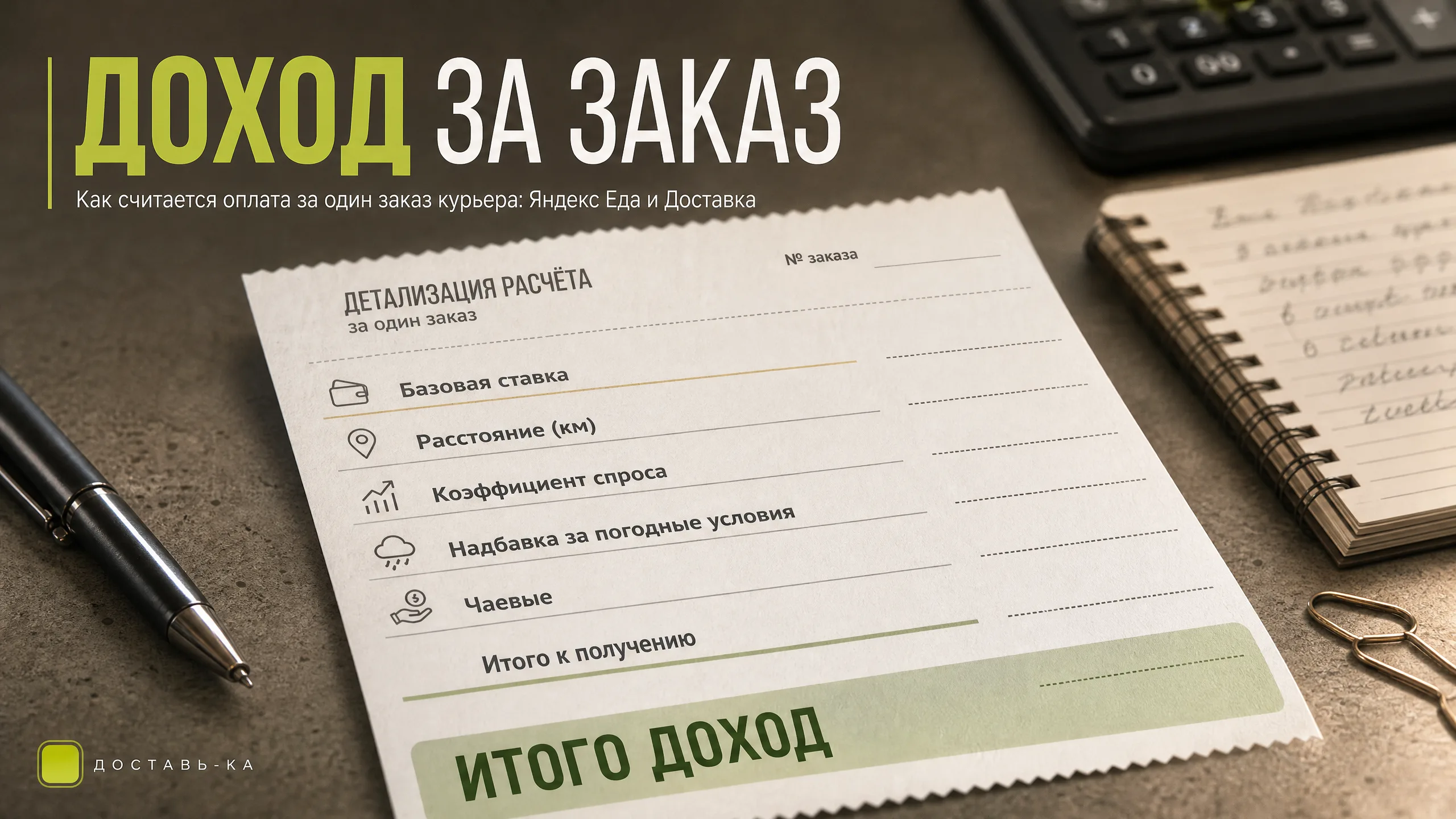 Сколько получает курьер за один заказ в 2026 году?