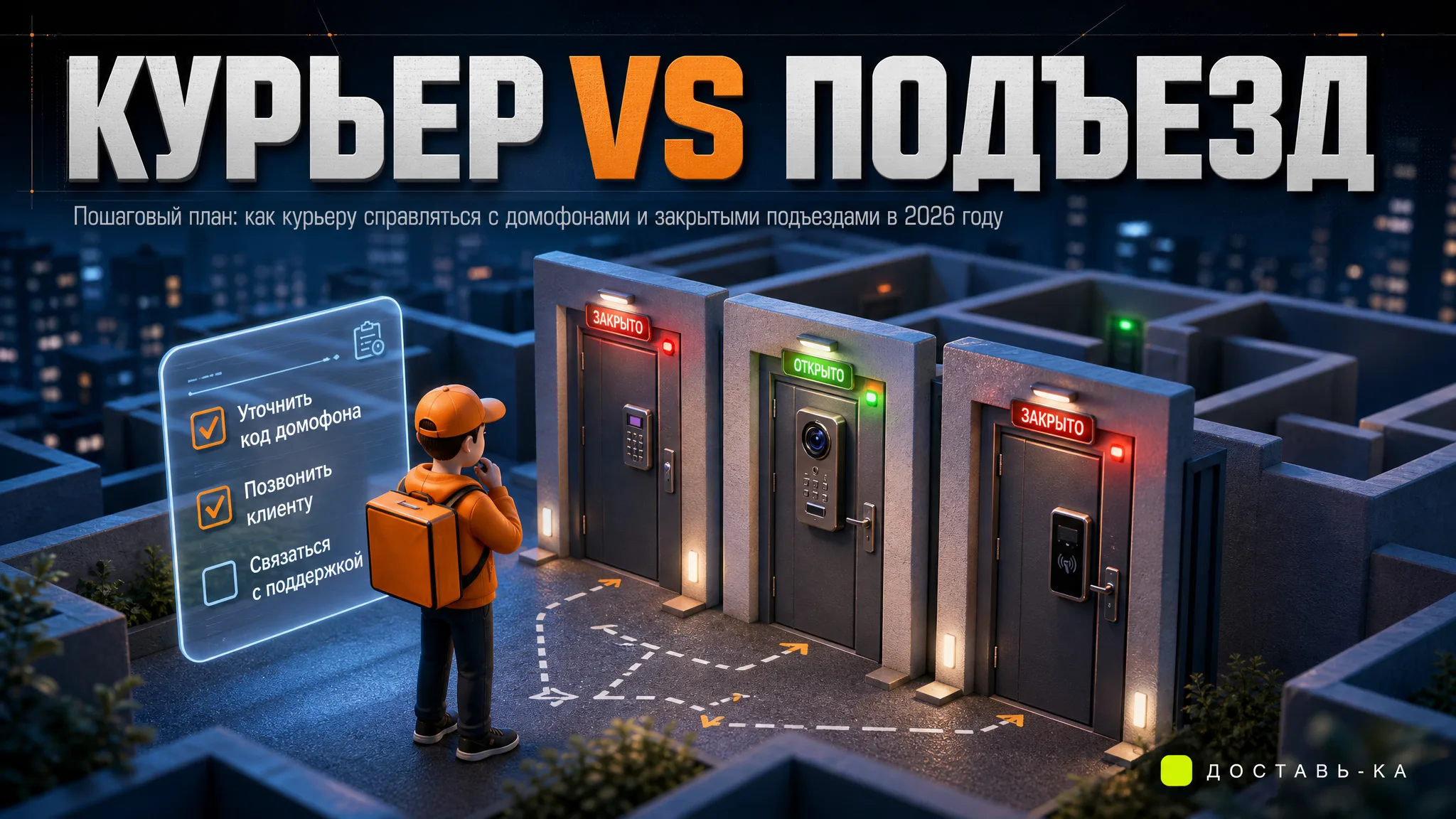 Коды, ключи, звонки: как курьеру справиться со сложными домофонами и подъездами в 2026 году?