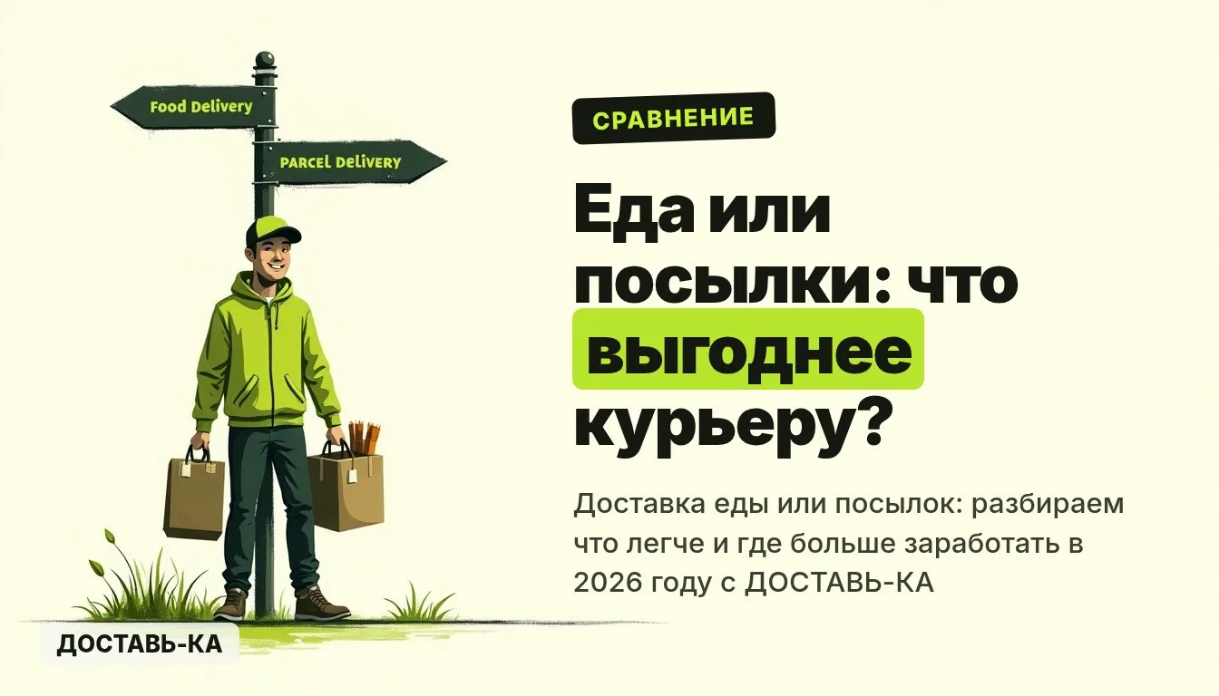Доставка еды или посылок: что выгоднее курьеру в 2026?