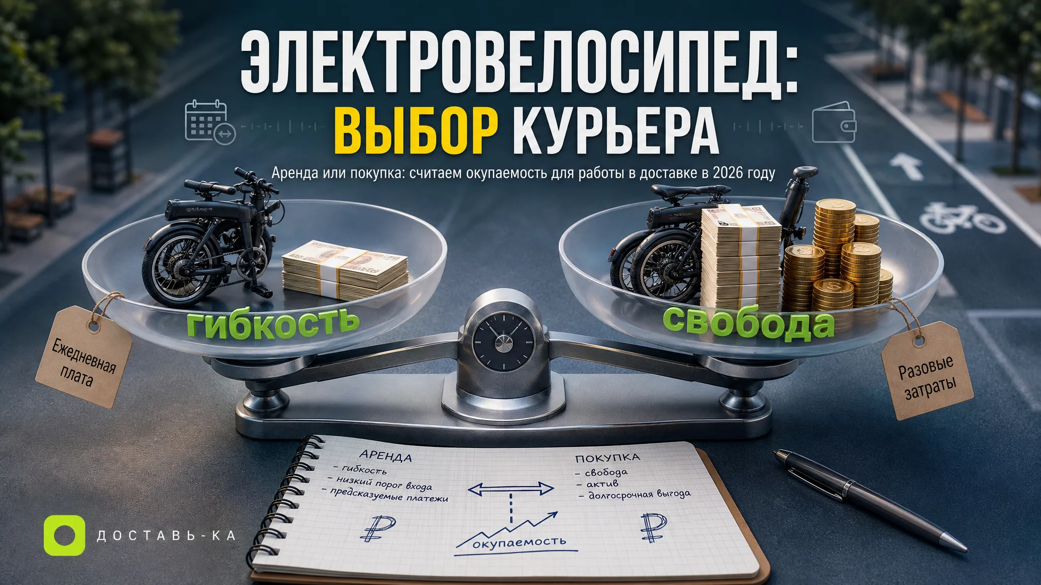 Электровелосипед курьеру: аренда или покупка — что выгоднее в 2026 году?