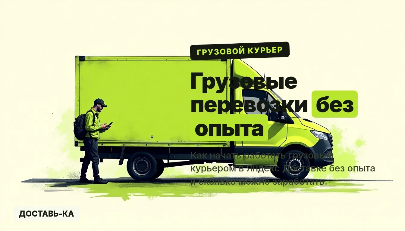 Грузовые перевозки без опыта в 2026: как начать курьеру Яндекс Доставки