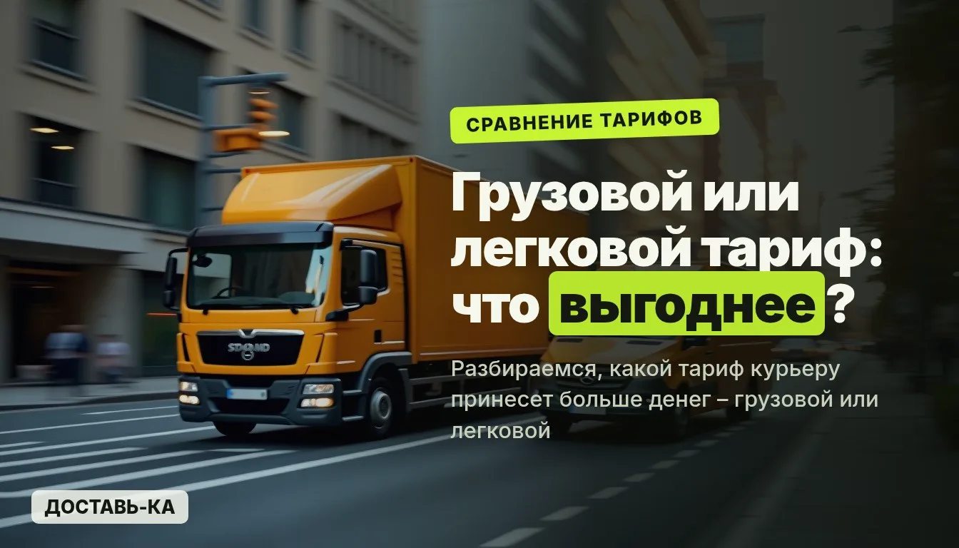 Грузовой или легковой тариф курьер: что выгоднее водителю в 2026 году?