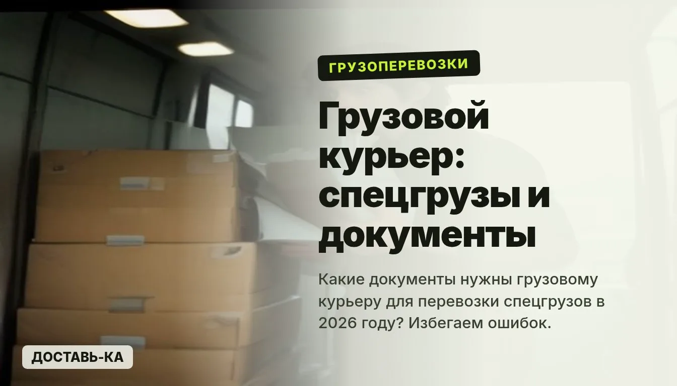 Грузовой курьер: какие документы нужны для перевозки спецгрузов в 2026 году