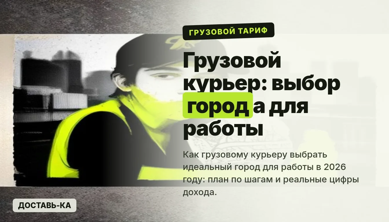 Грузовой курьер: как выбрать идеальный город для работы с крупногабаритными заказами в 2026 году