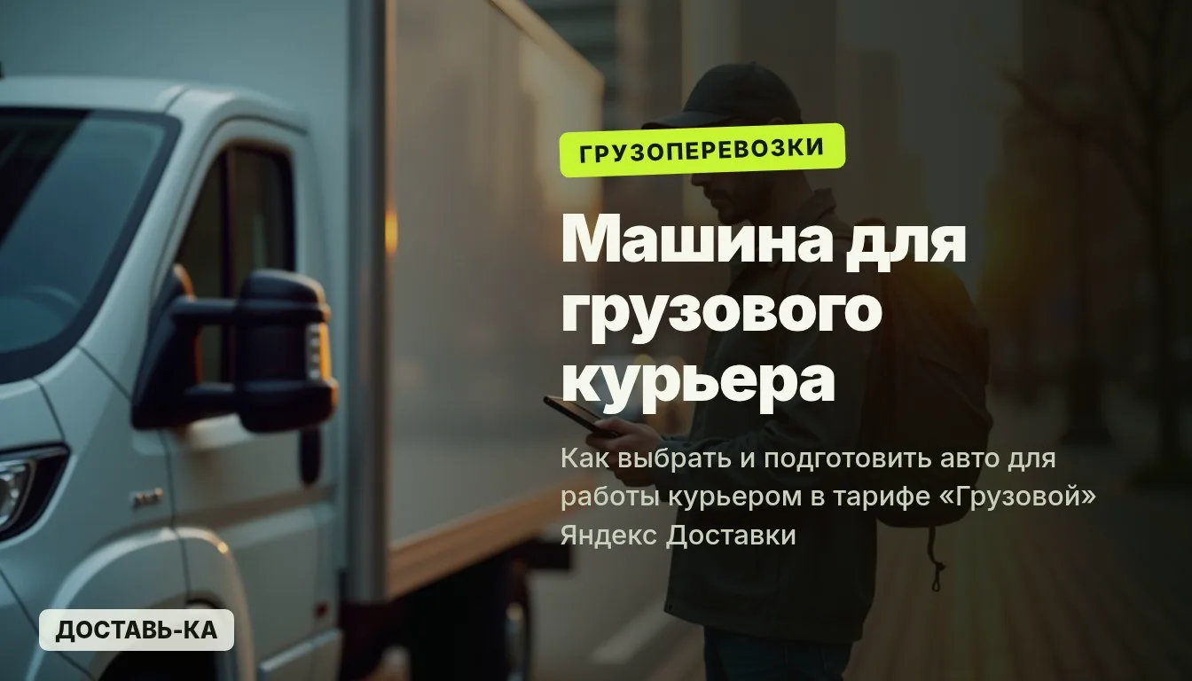 Какая машина нужна грузовому курьеру в Яндекс Доставке 2026