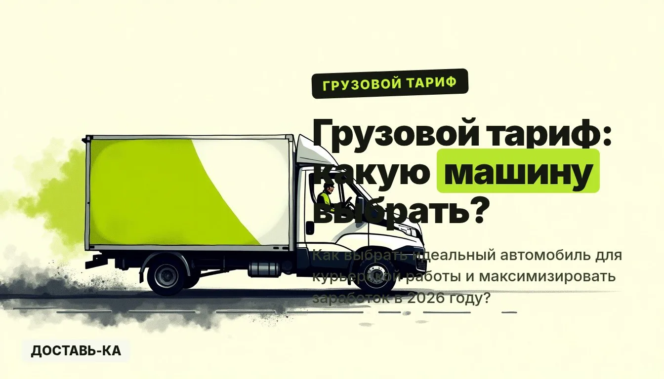 Какая машина для грузового тарифа курьера в 2026 году: выбор и выгоды