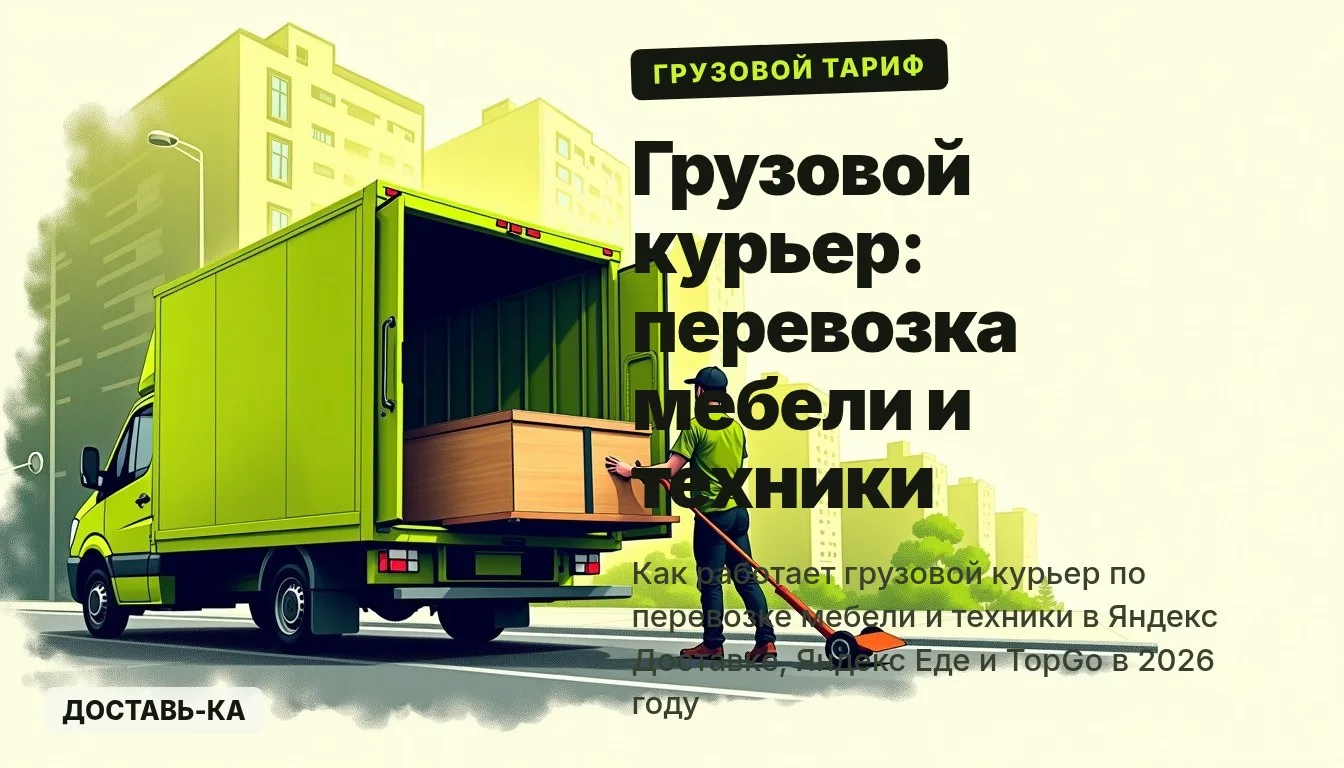 Грузовой курьер: перевозка мебели и техники в 2026 году
