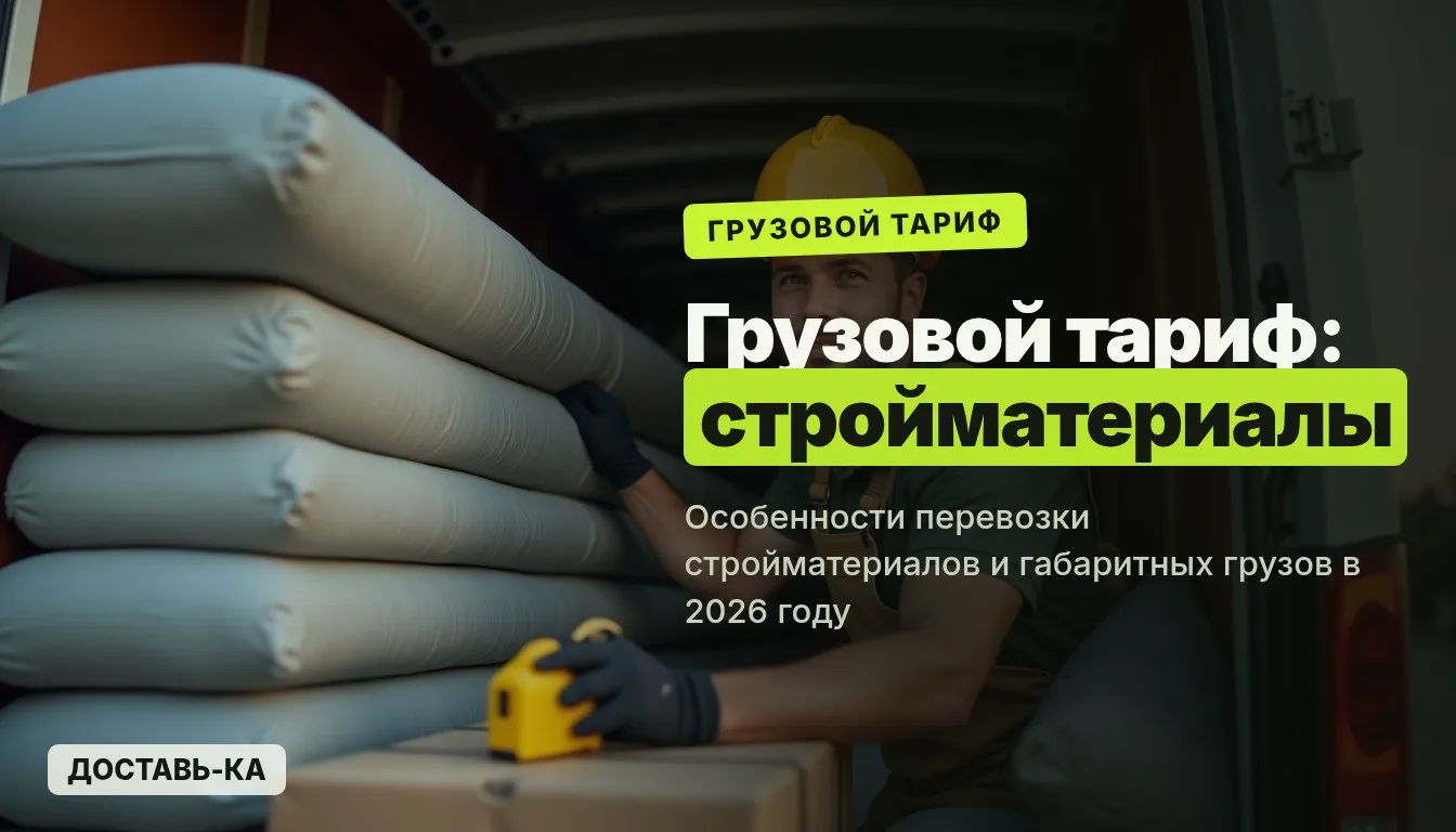 Грузовой тариф: перевозка стройматериалов и габаритных грузов в 2026