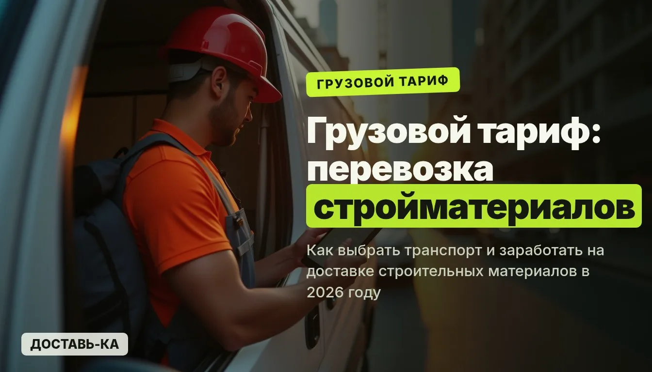 Грузовой тариф: перевозка строительных материалов в 2026 году