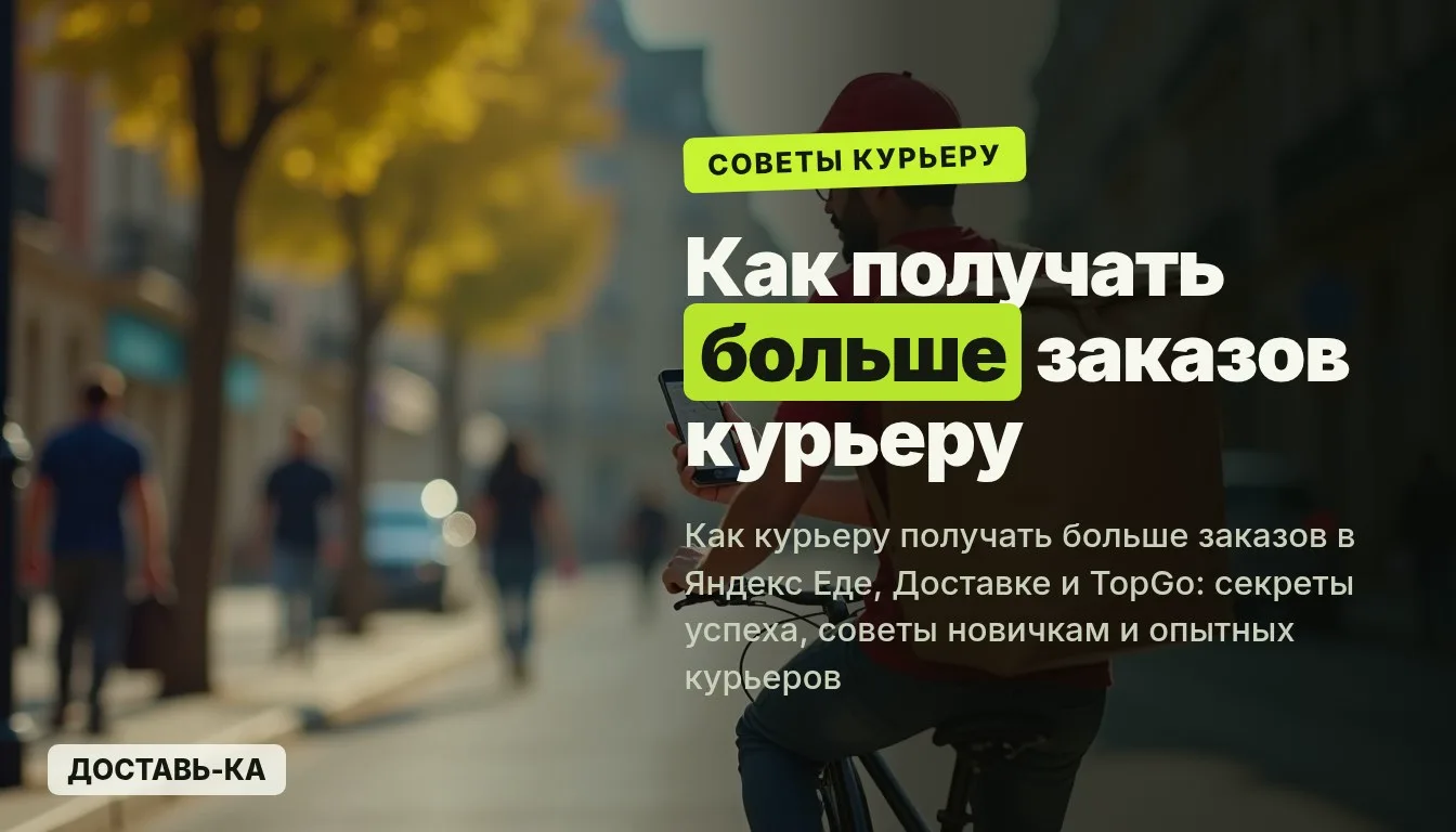 Как курьеру получать больше заказов в 2026 году – подробный гайд