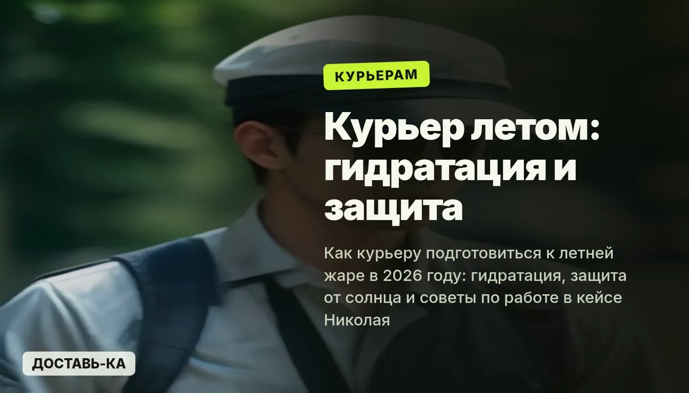 Как курьеру подготовиться к летней жаре в 2026 году: гидратация и защита от солнца