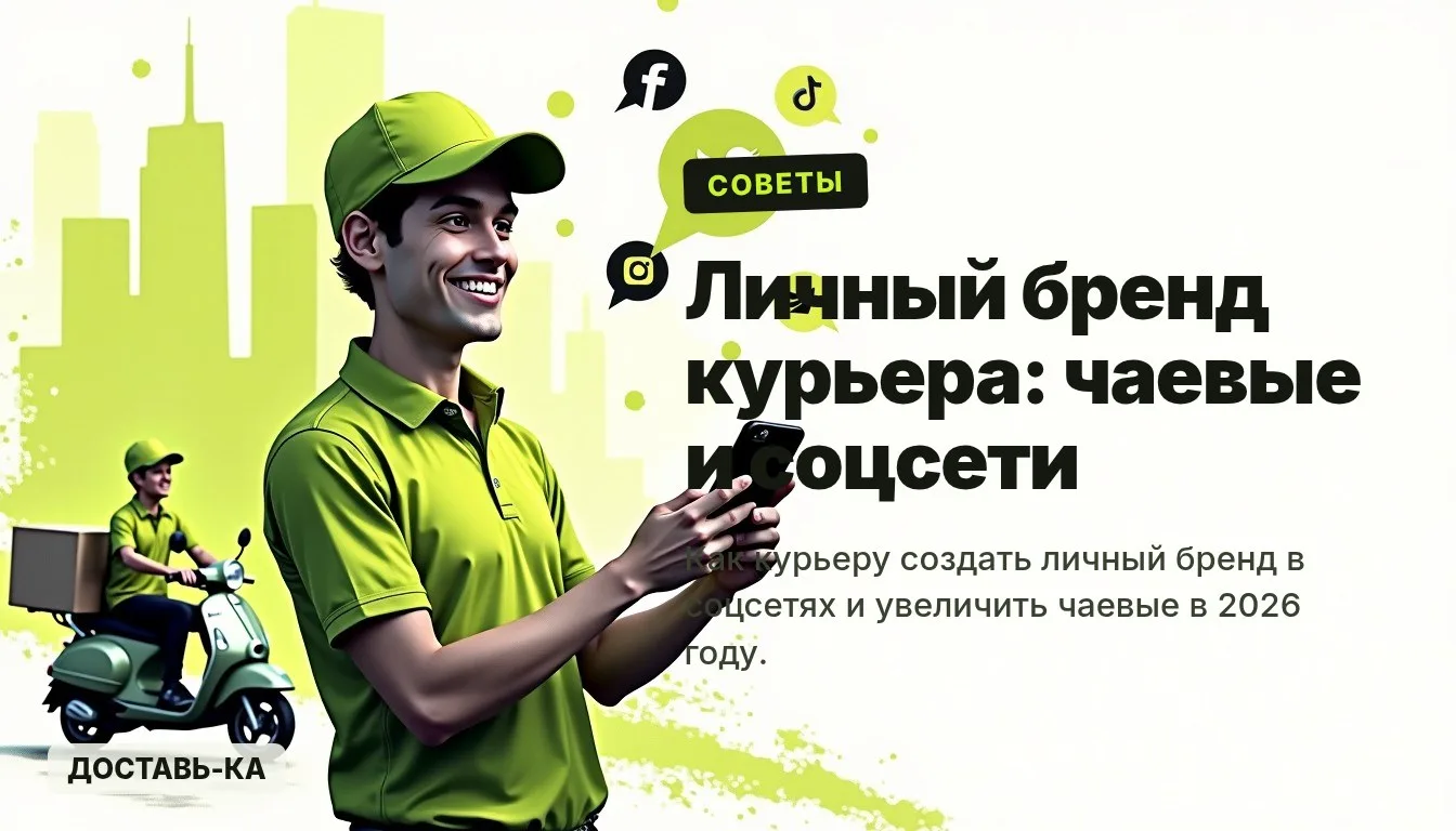 Личный бренд курьера: соцсети и чаевые в 2026 году