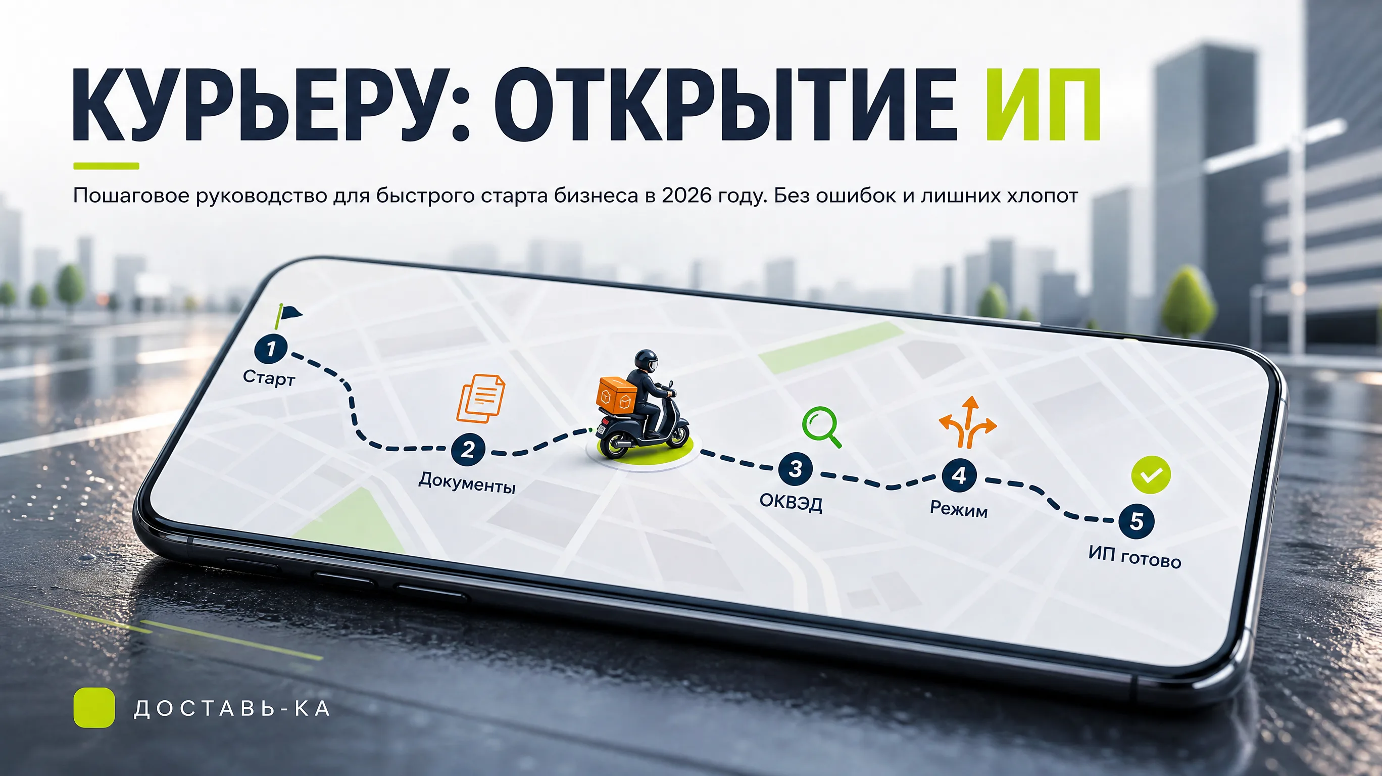 Как открыть ИП курьеру: пошагово, коды ОКВЭД и налоги в 2026