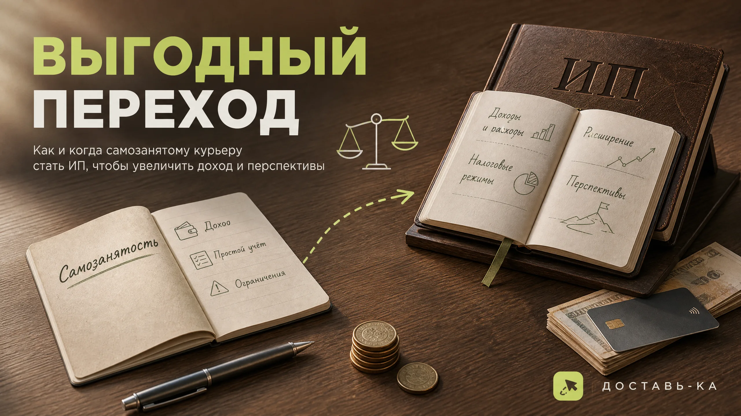 Переход с самозанятости на ИП для курьеров: когда это выгодно в 2026 году