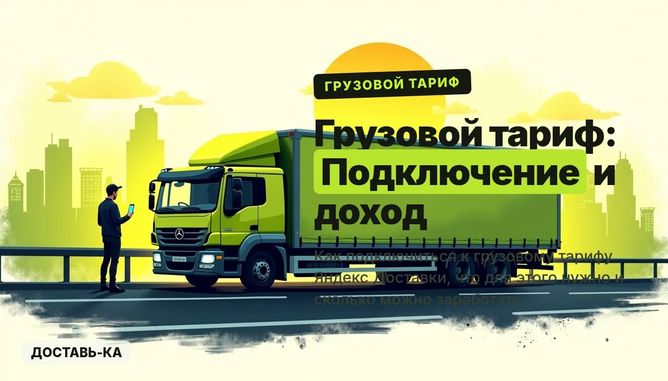Подключение к грузовому тарифу Яндекс Доставки в 2026 году: как заработать до 350 000 ₽