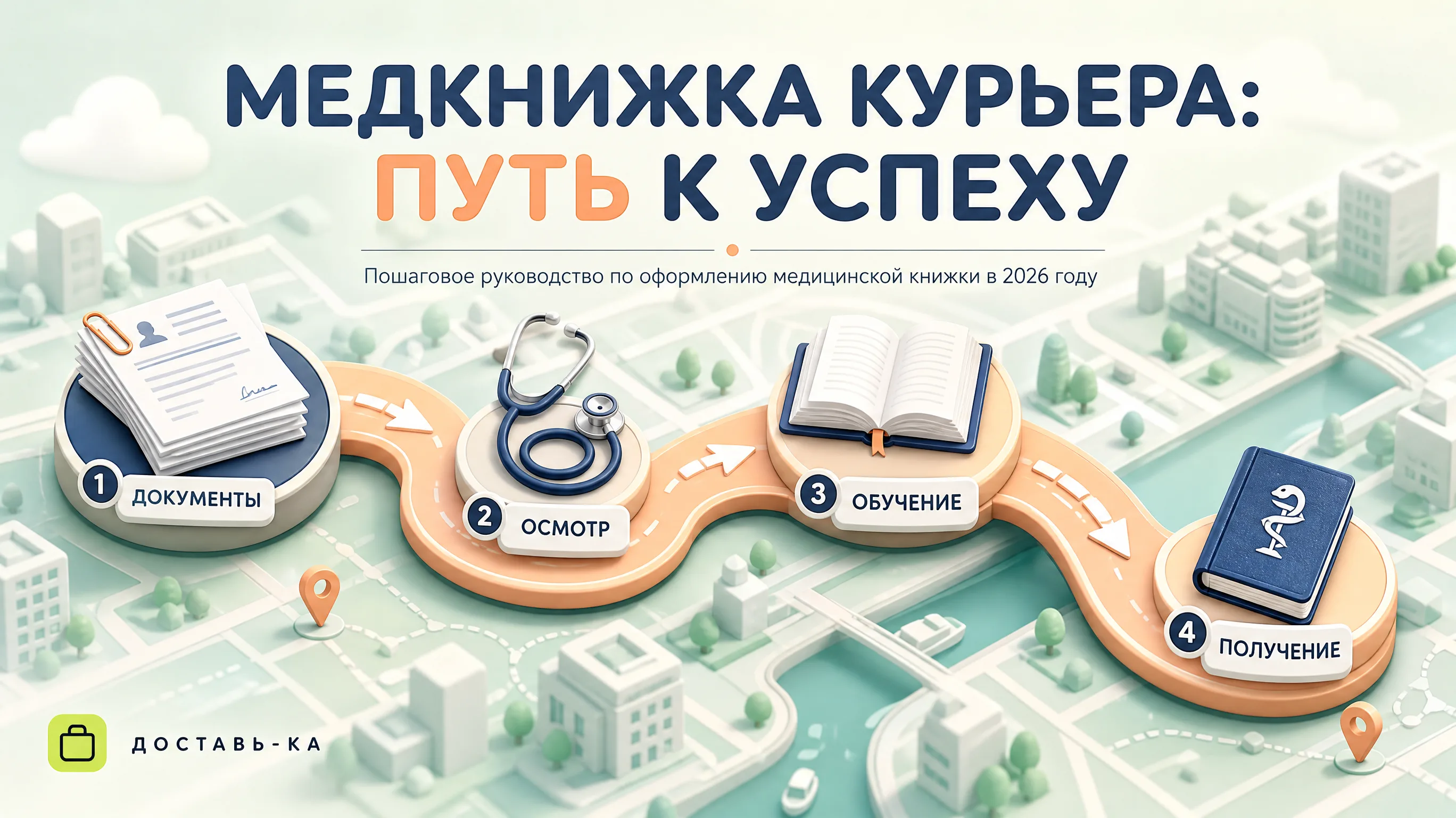 Как сделать медкнижку для курьера: пошаговое руководство в 2026 году