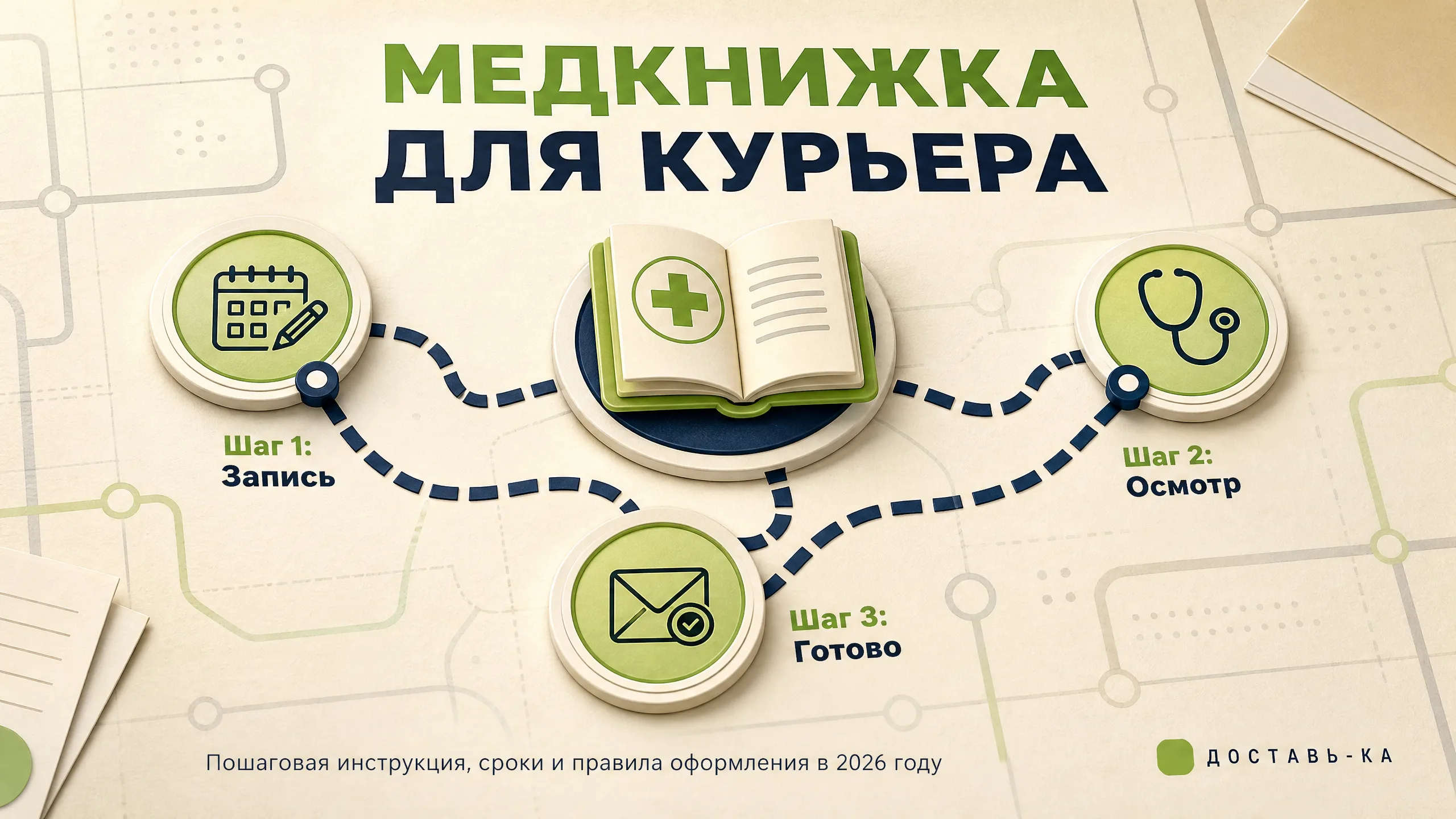 Медкнижка для курьера: как получить в 2026 году, сроки и стоимость
