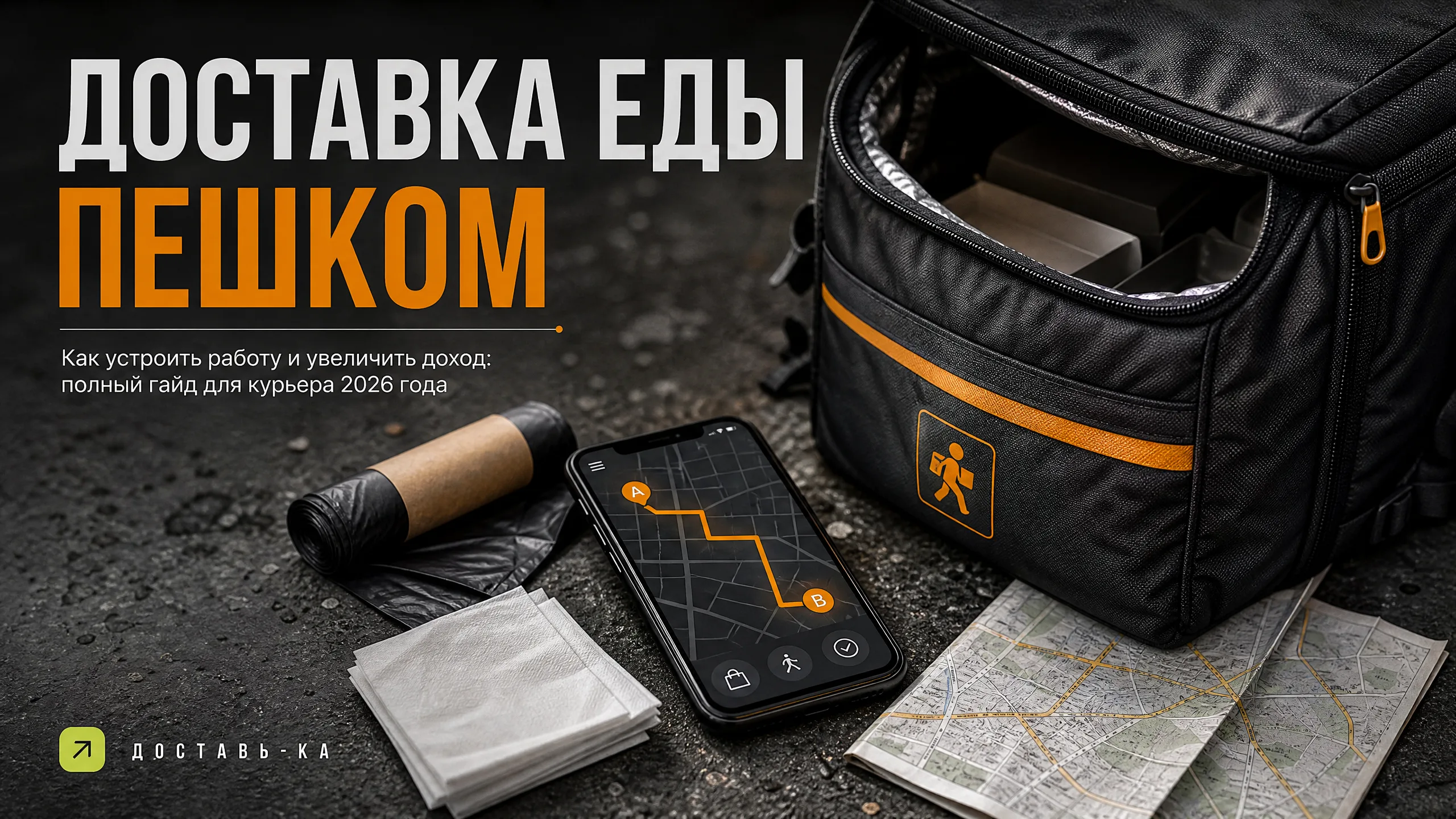 Как работает доставка еды пешим курьером: условия и требования в 2026