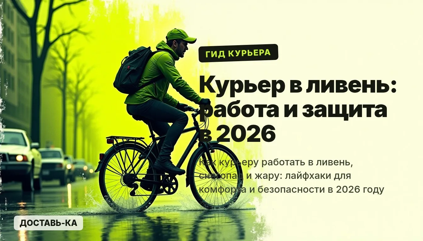 Как работать курьером в ливень и плохую погоду: лайфхаки 2026