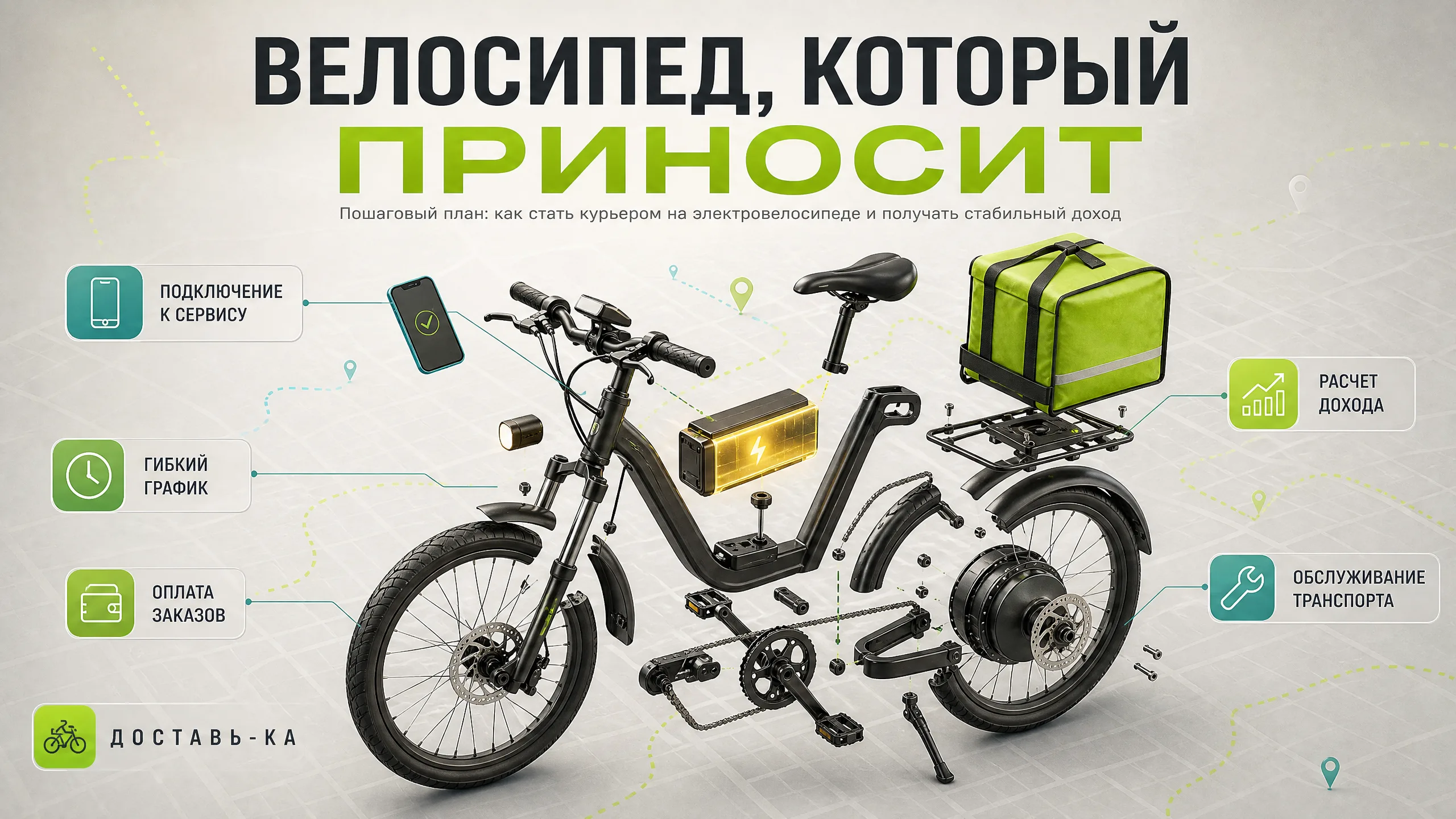 Курьер Яндекс Доставка на электровелосипеде: заработок и правила 2026