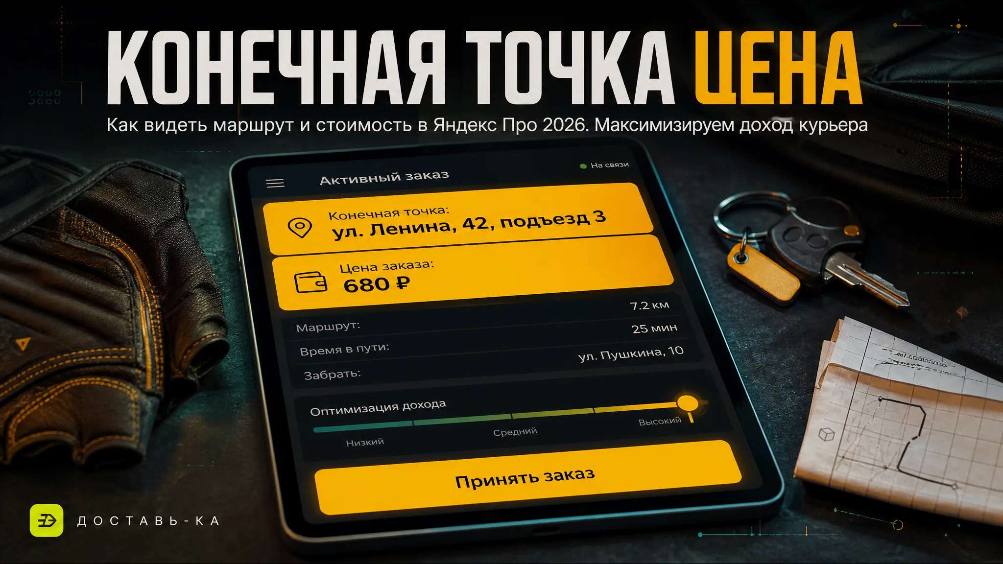 Как курьеру заранее узнать стоимость и маршрут заказа в Яндекс Про в 2026 году