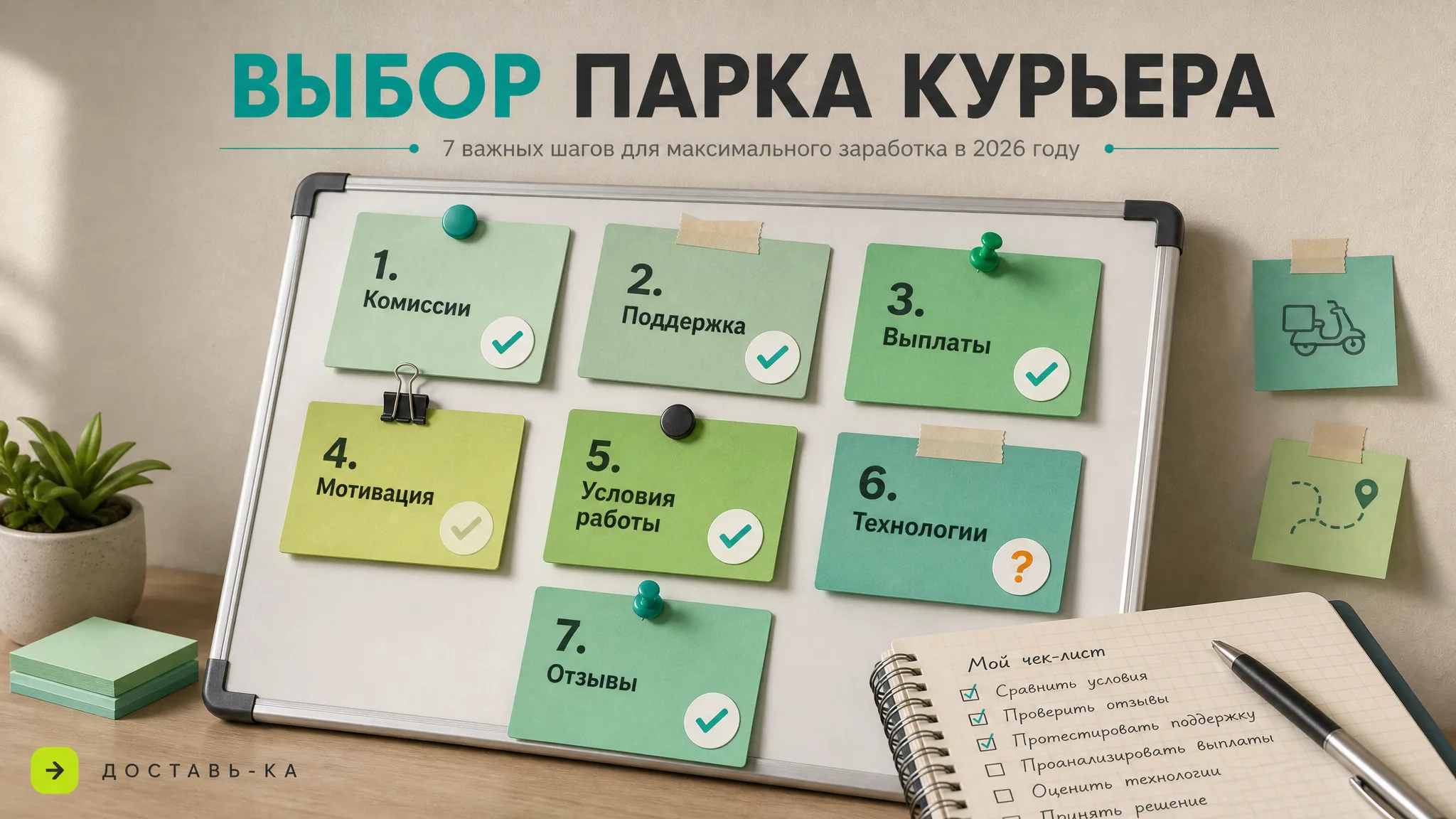 Как выбрать парк для курьера: 7 пунктов проверки в 2026 году