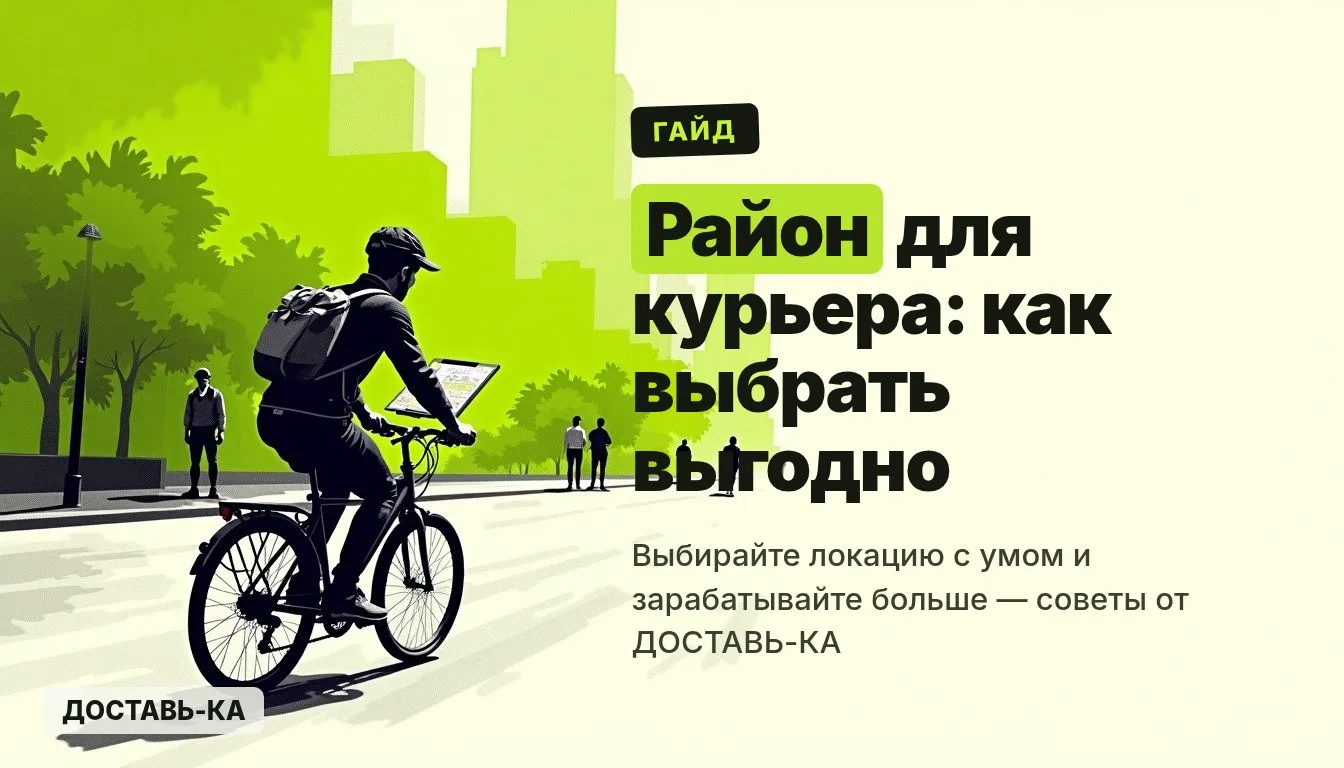 Район для курьера 2026 – как выбрать самый выгодный для работы