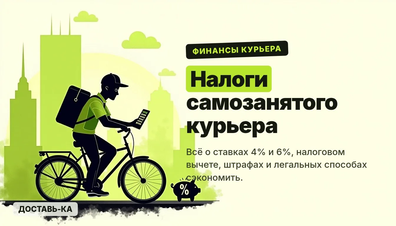 Какой налог платит самозанятый курьер: ставки, расчёты и как сэкономить