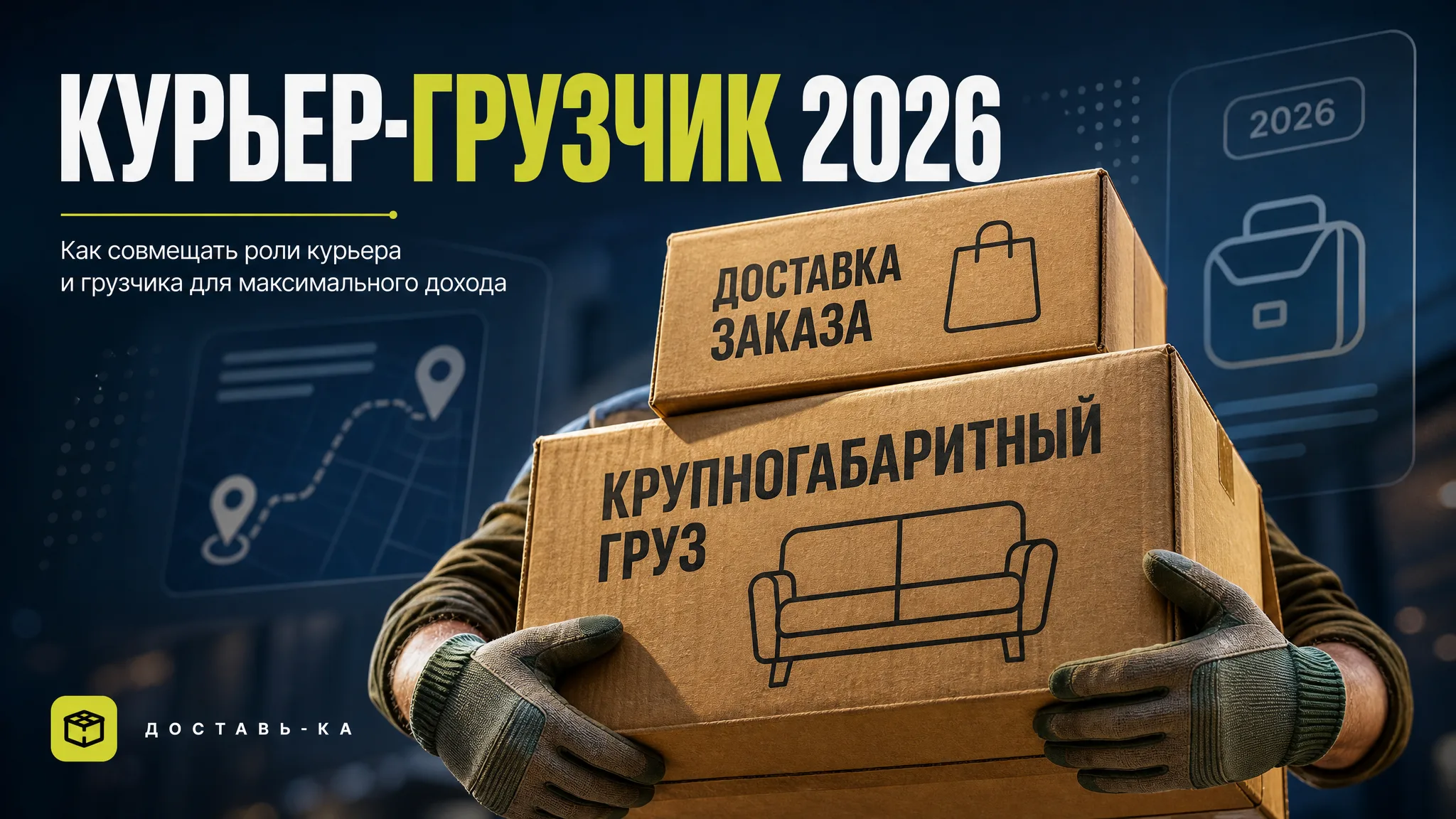 Курьер-грузчик в Яндекс.Доставке: совмещение и доход в 2026 году