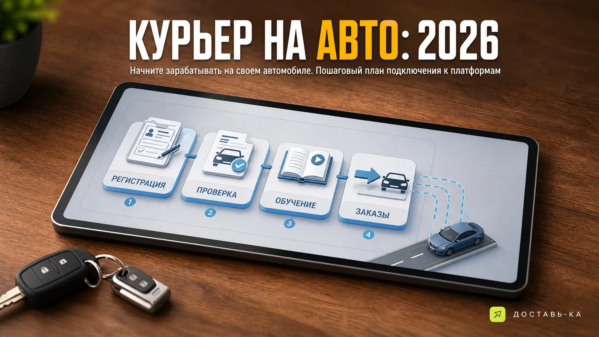 Работа курьером на личном легковом автомобиле в 2026 году: преимущества и подключение