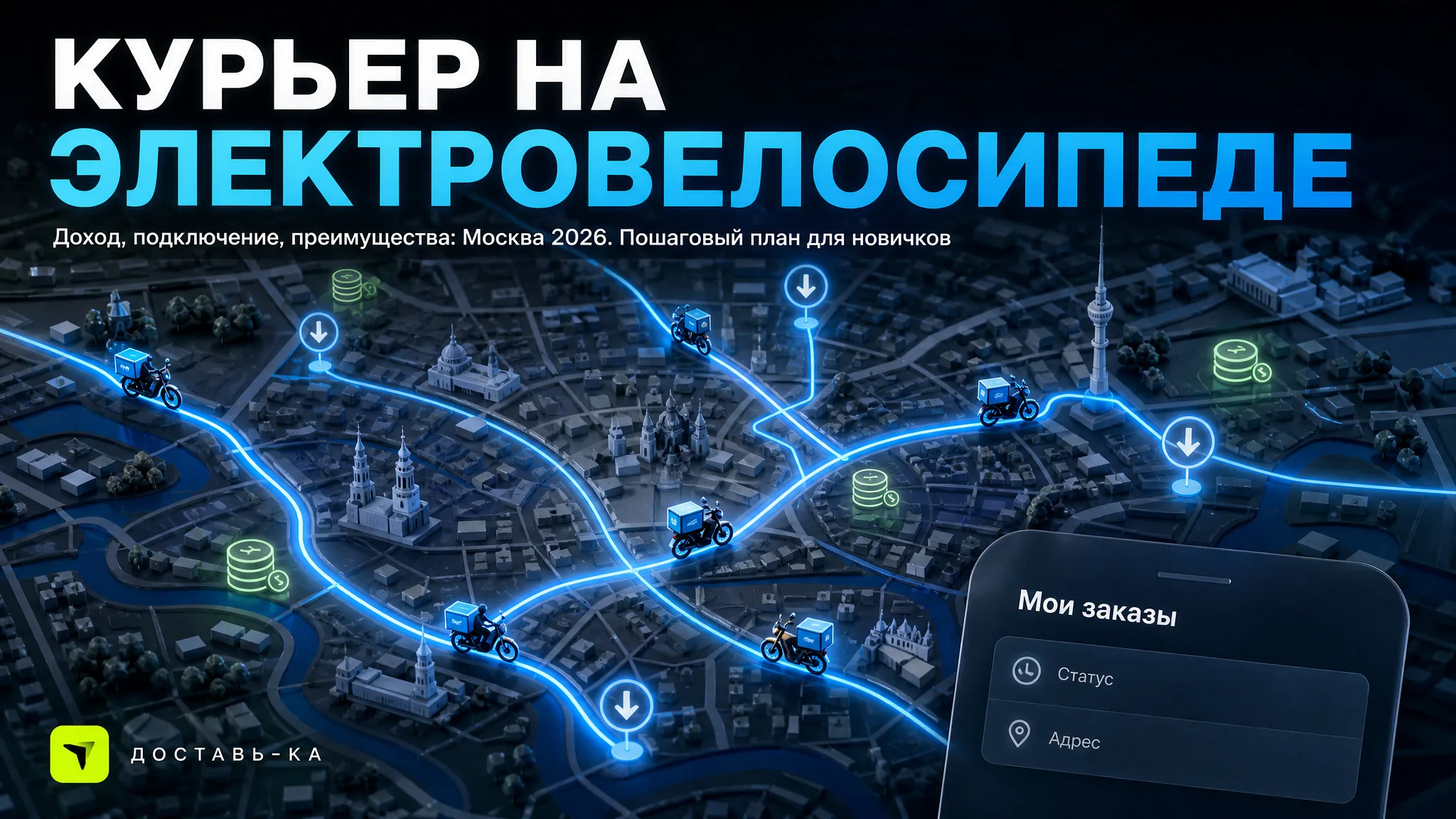 Курьер на электровелосипеде в Москве: как подключиться и начать зарабатывать в 2026 году