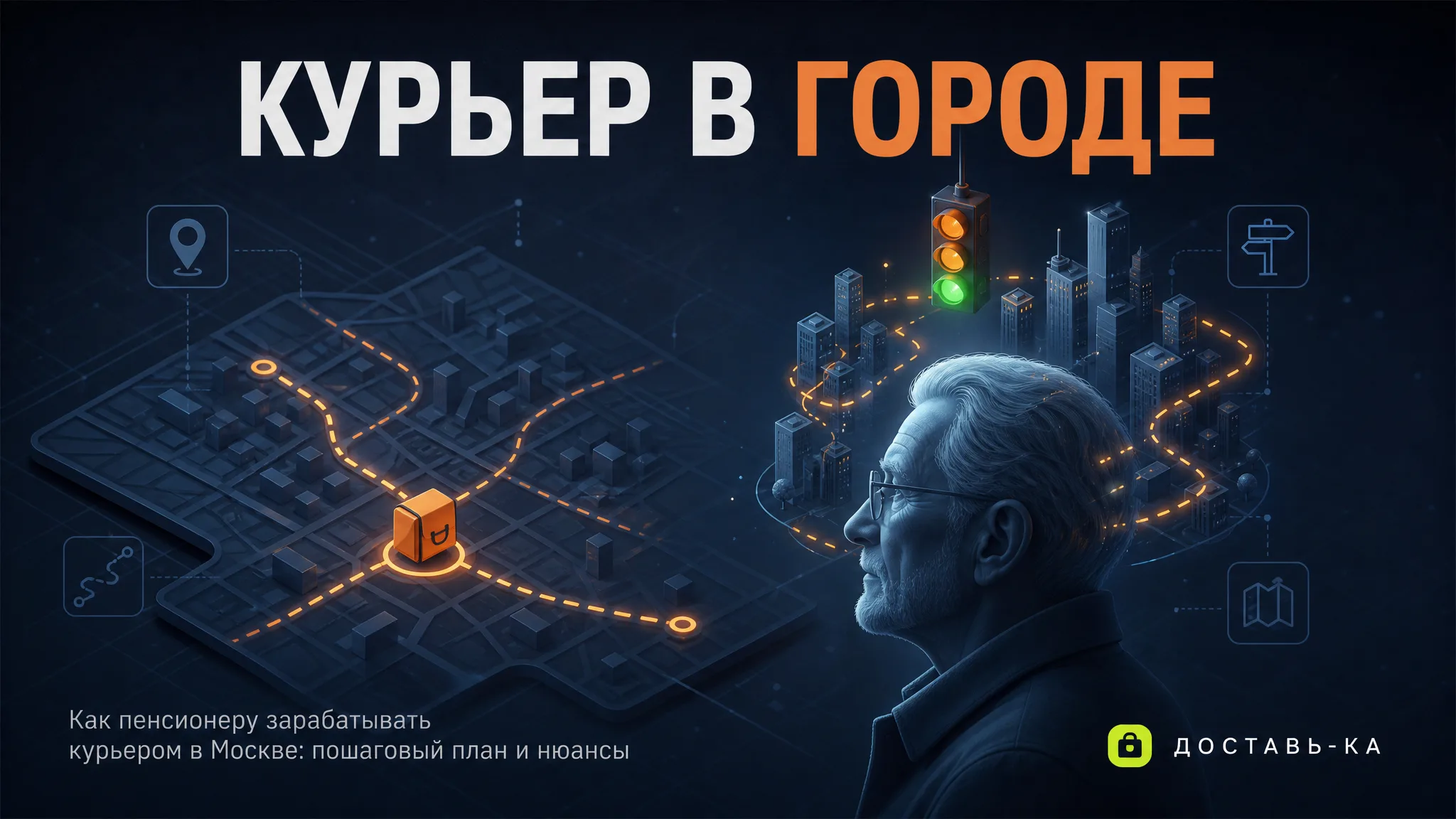 Работа курьером в Москве для пенсионеров в 2026 году