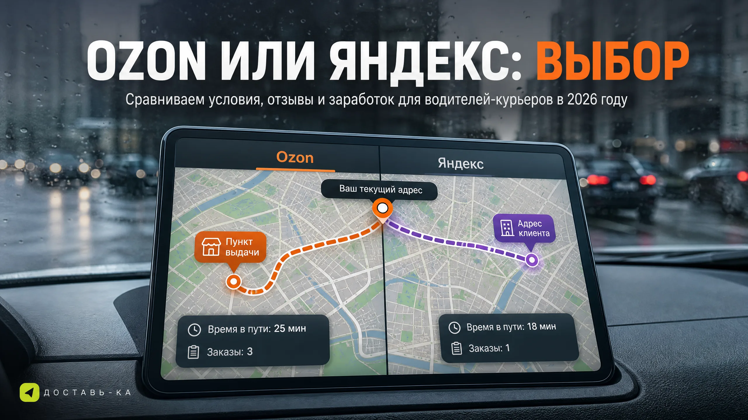Работа водителем-курьером в Ozon и Яндекс: отзывы водителей 2026